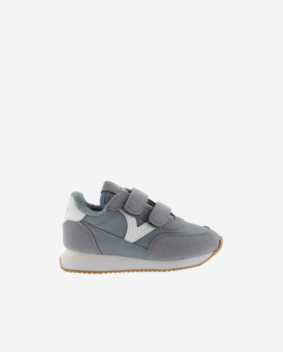 Sapatilhas Desportivas Infantil de Nylon com Peças e Velcro Duplo Victoria Azul-1