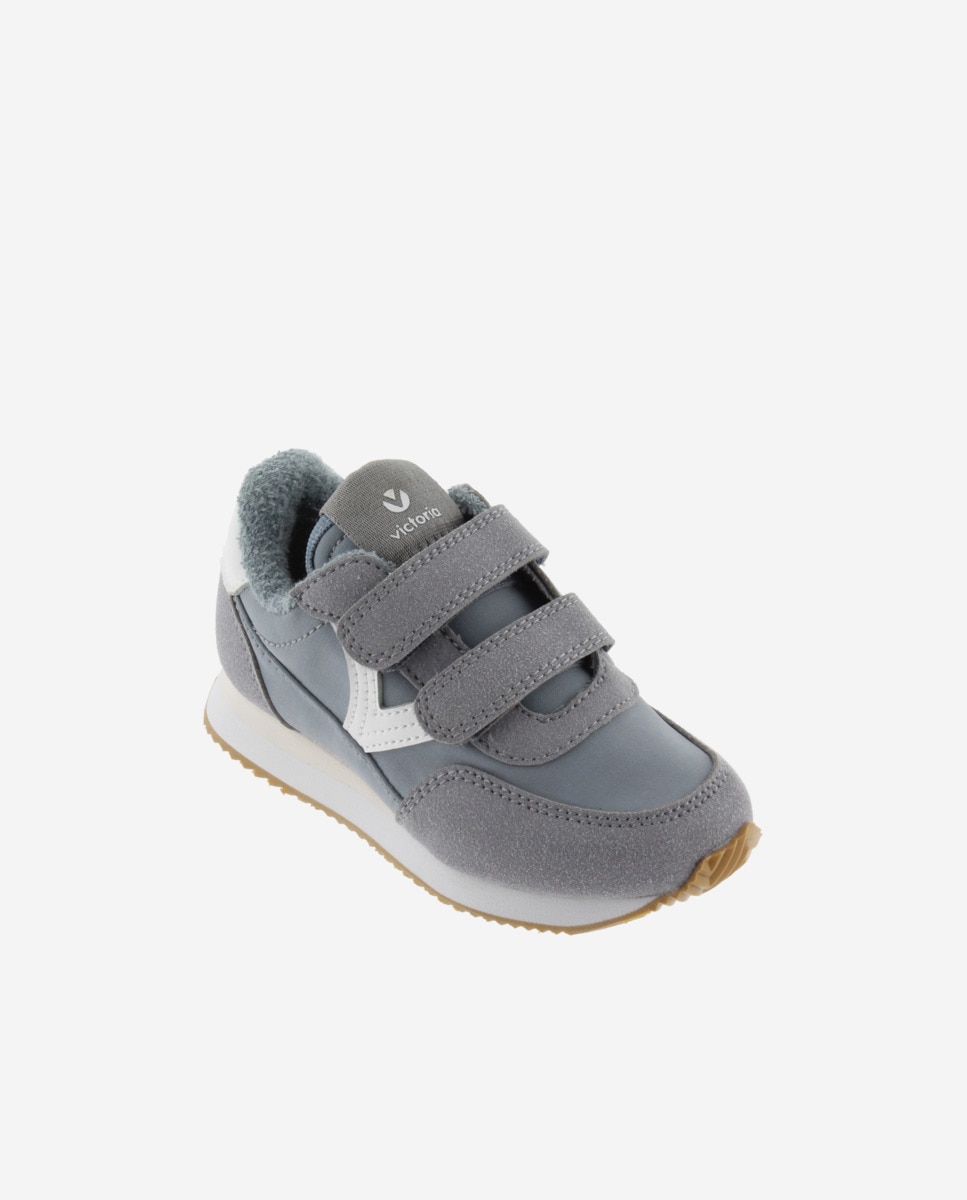 Sapatilhas Desportivas Infantil de Nylon com Peças e Velcro Duplo Victoria Azul-2