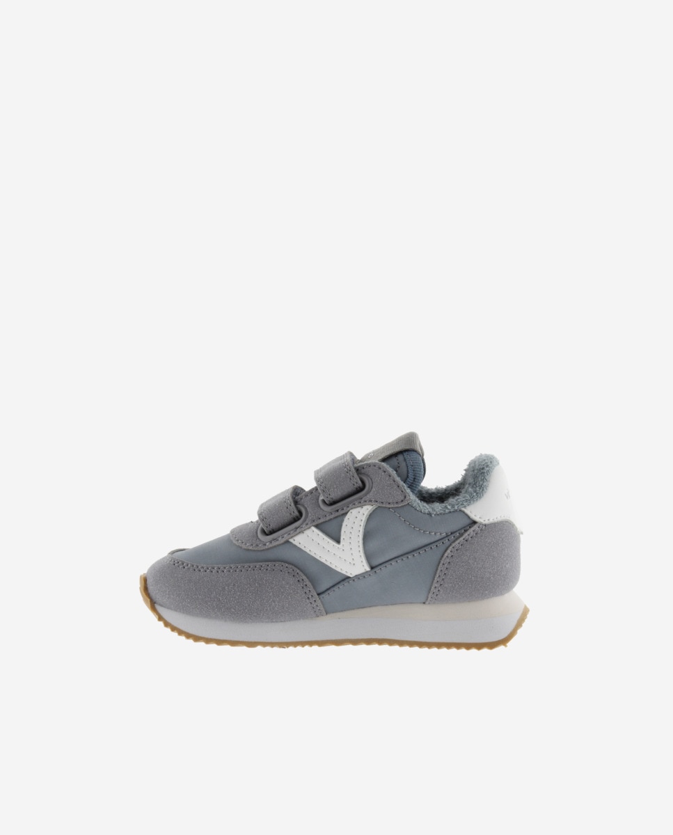 Sapatilhas Desportivas Infantil de Nylon com Peças e Velcro Duplo Victoria Azul-3