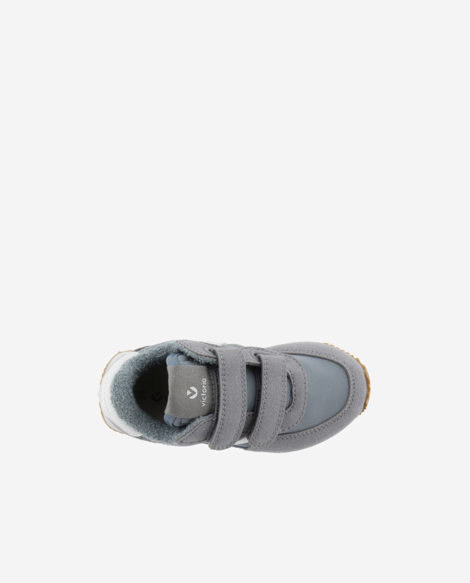 Sapatilhas Desportivas Infantil de Nylon com Peças e Velcro Duplo Victoria Azul-4