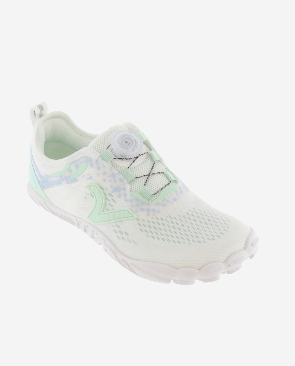Sapatilhas Desportivas Barefoot de Rede com Atacadores Elásticos Verde Água-2