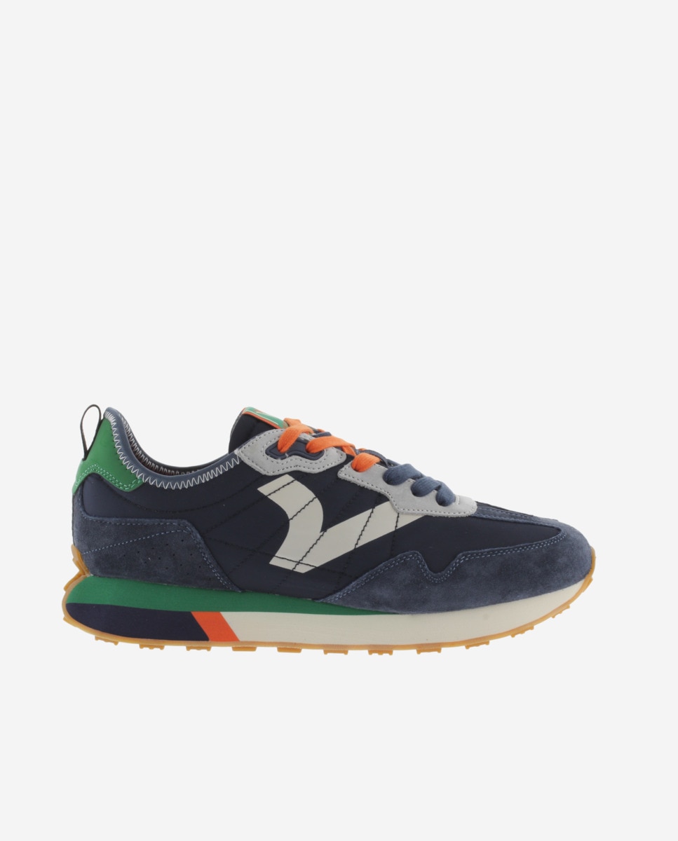 Imagem 0 de Desportivas de Nylon com Peças Coloridas e de Camurça