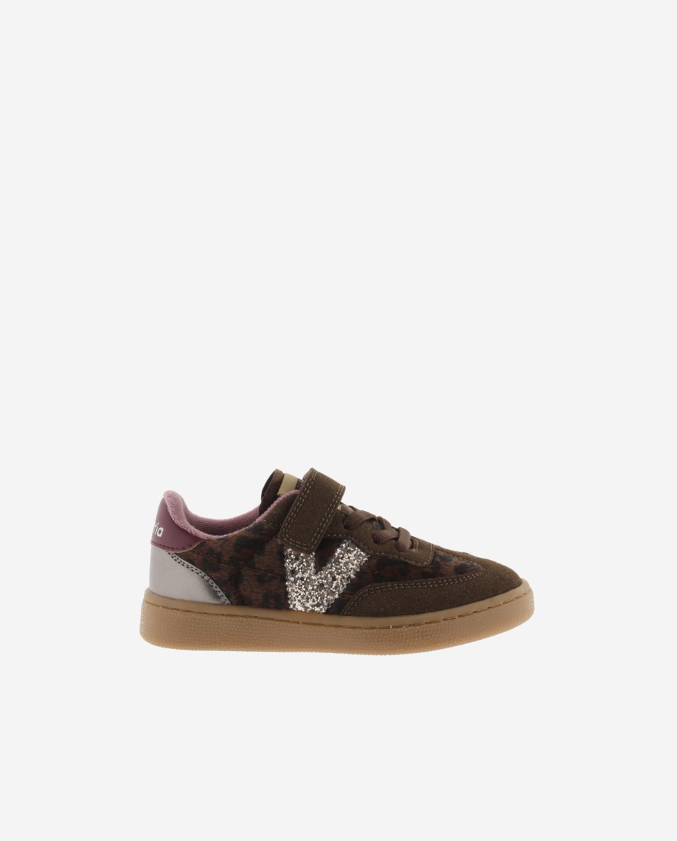 Imagem 0 de Sapatilhas Desportivas de Animal Print com Logótipo de Glitter e Sola Caramelo