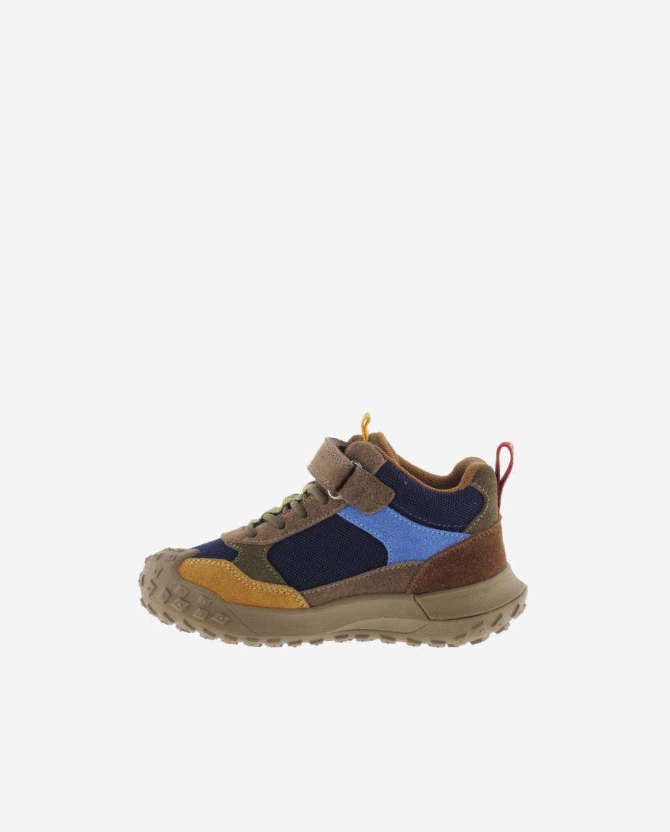 Botins Infantil com Peças Multicolor e Velcro Azul-marinho-3