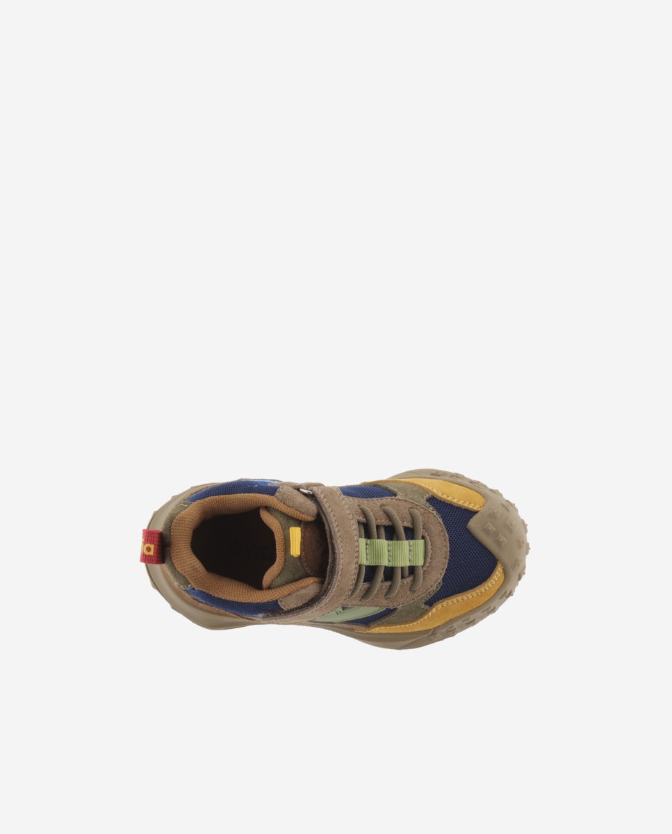 Botins Infantil com Peças Multicolor e Velcro Azul-marinho-4