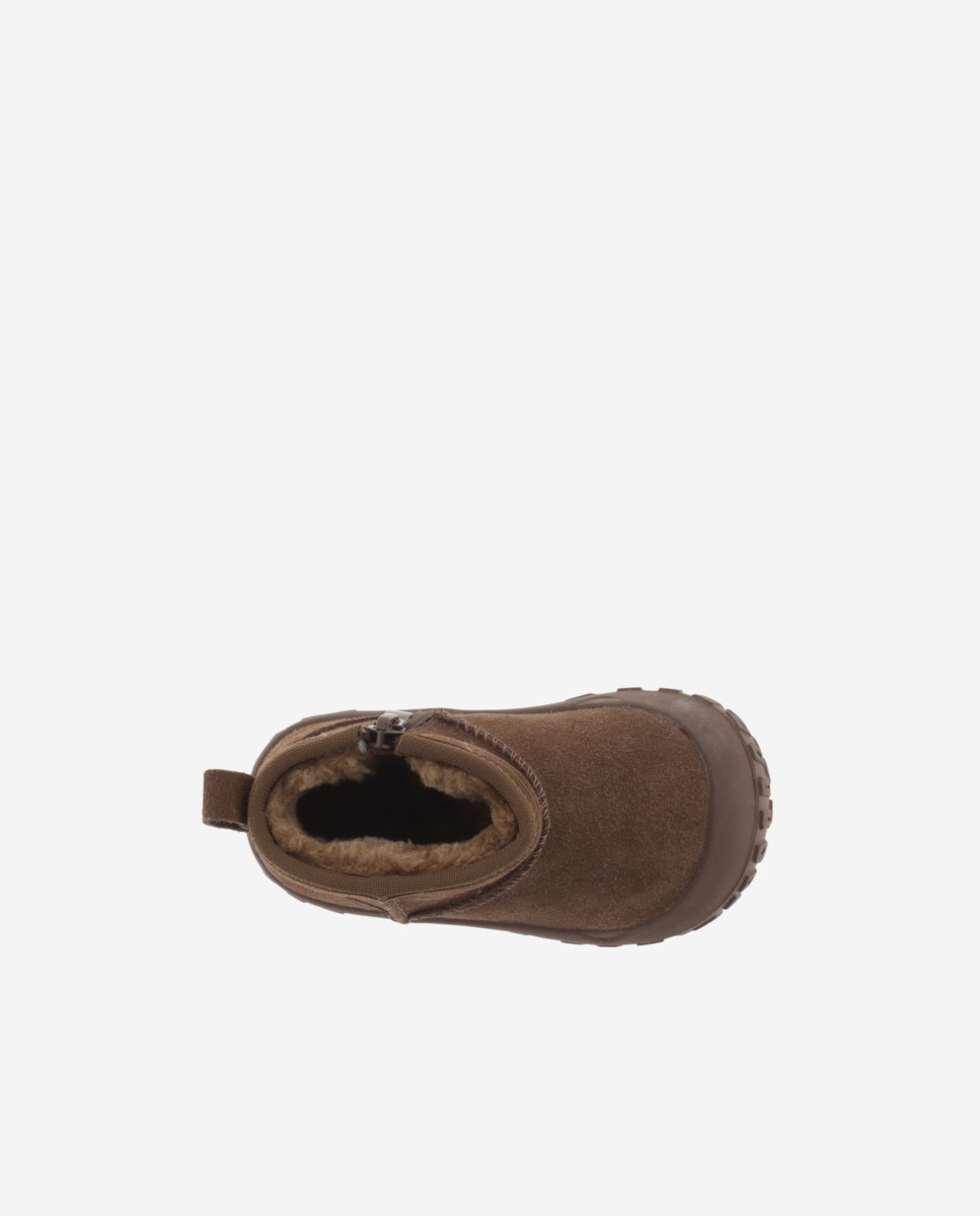 Botins em Croute com Pelo de Borrego no Interior e Puxador Traseiro Castanho-4