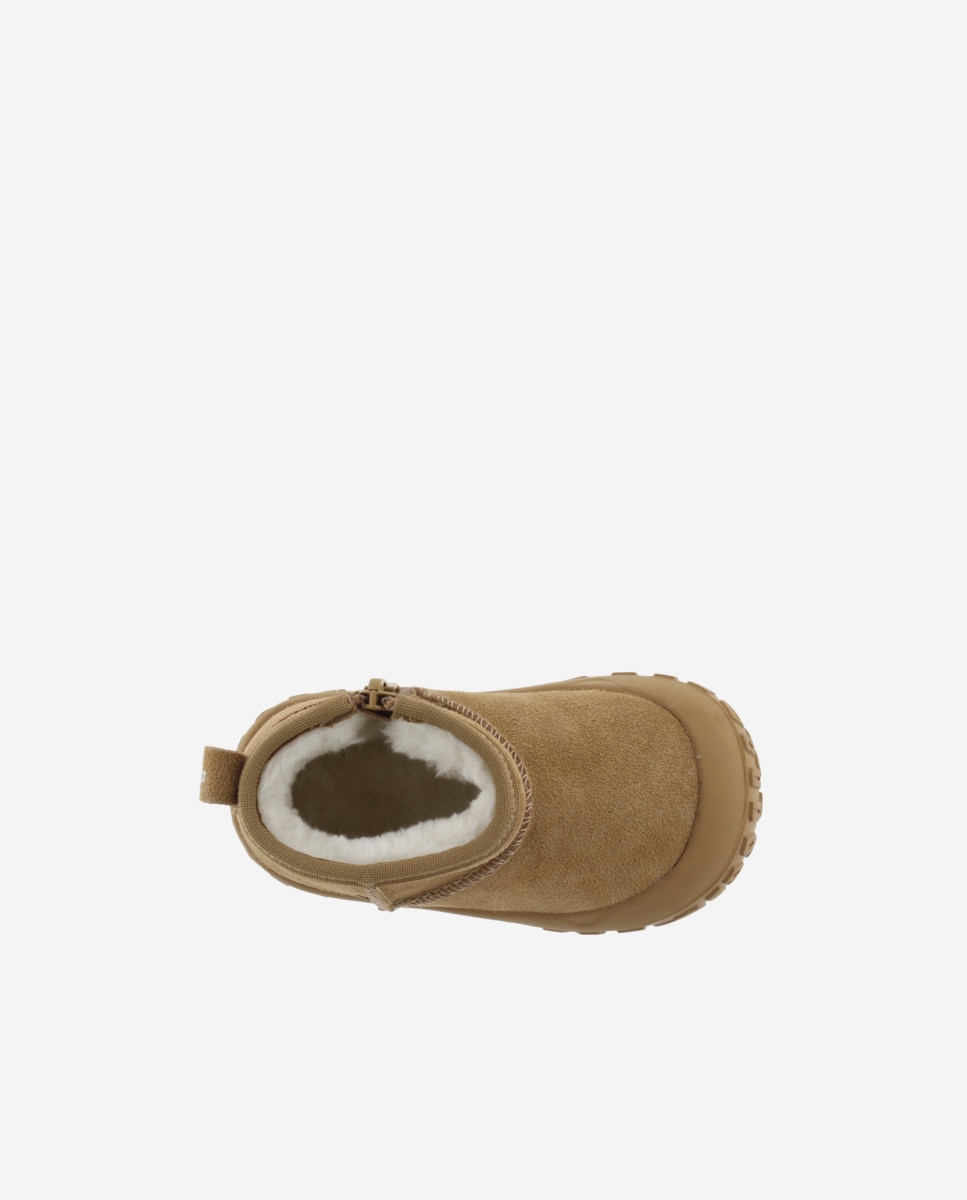 Botins em Croute com Pelo de Borrego no Interior e Puxador Traseiro Bege-4