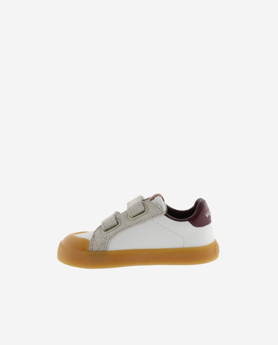 Sapatilhas Desportivas Infantil Barefoot com Peças Coloridas e Velcro Bordeaux-3