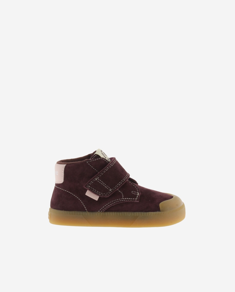 Imagem 0 de Botins Infantil Barefoot de Camurça com Velcro e Sola Caramelo