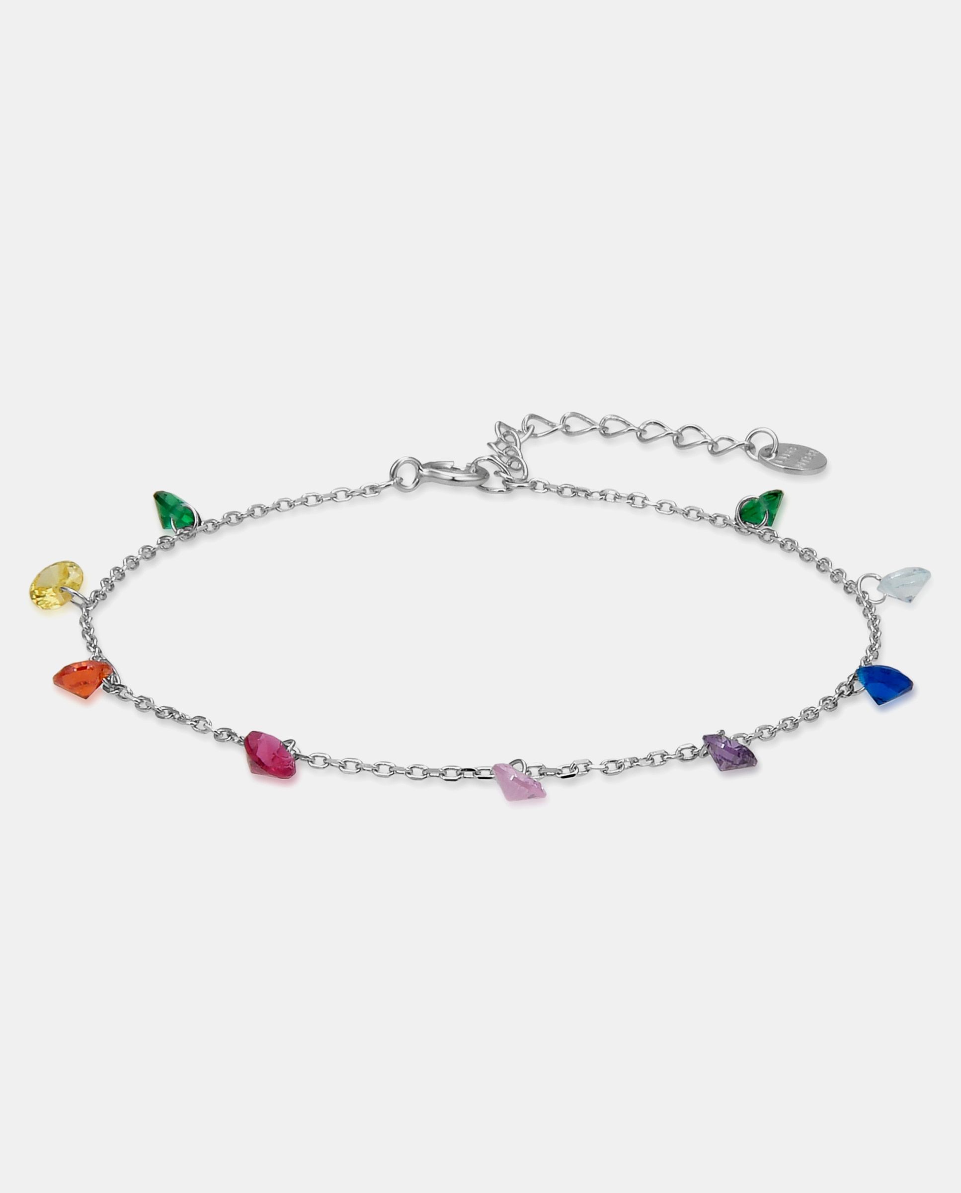 Imagem 0 de Pulseira Pide Un Deseo com Acabamento em Ródio e Zirconita Multicolor