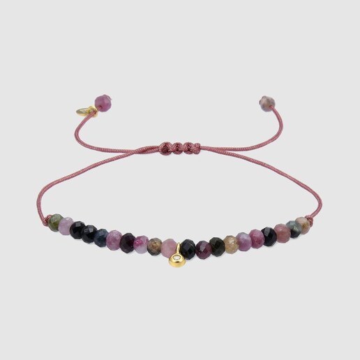 Imagem 0 de Pulseira Pide Un Deseo Acabada em Ouro de 18k com Cristal Multicolor