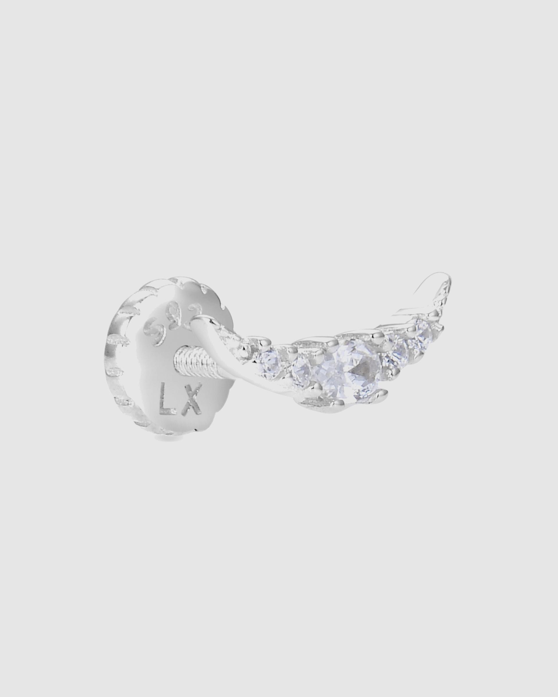 Imagem 0 de Piercing Personalizável de Prata de Lei 925 com Acabamento em Ródio e Zirconita Brilhante