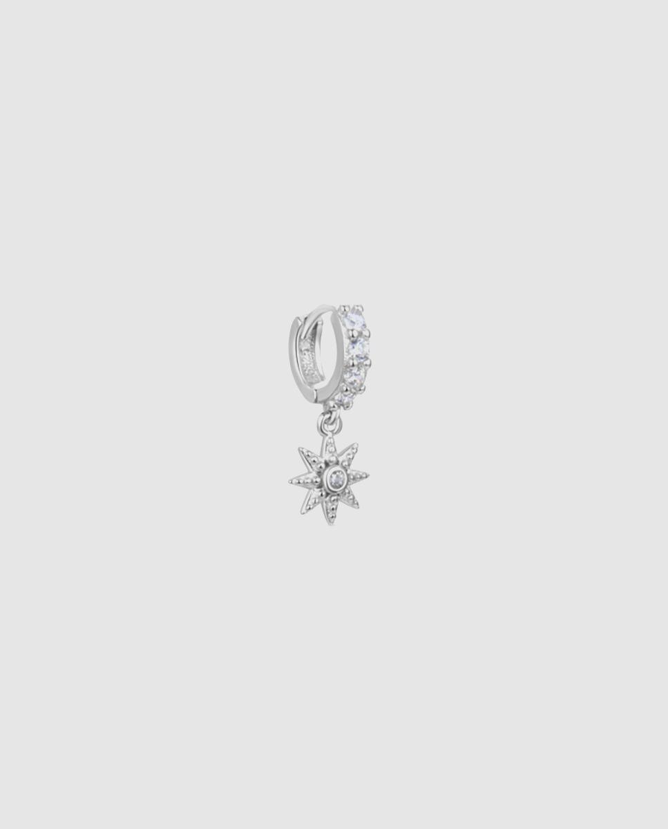 Piercing Personalizável de Prata de Lei 925 com Acabamento em Ródio e Zirconita Brilhante Prata brilhante / Transparente-3