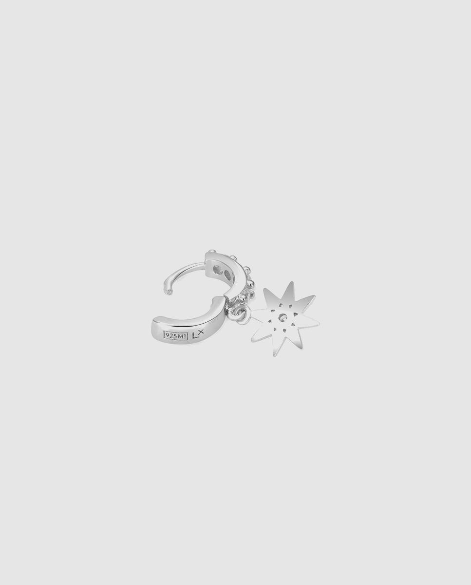 Piercing Personalizável de Prata de Lei 925 com Acabamento em Ródio e Zirconita Brilhante Prata brilhante / Transparente-5