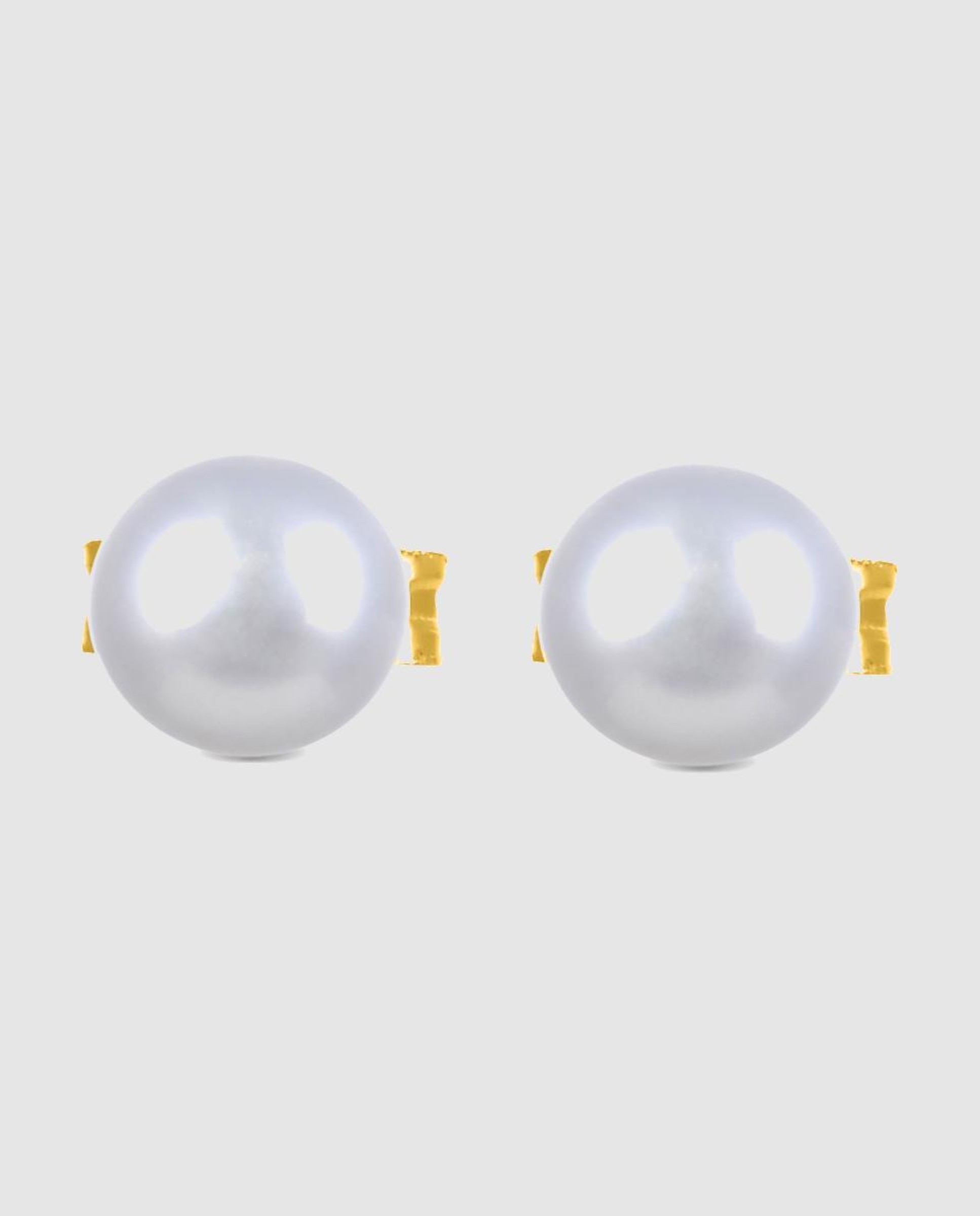 Brincos Essential de Prata de Lei 925 com Acabamento em Ouro Amarelo de 18 Quilates e Pérola Branca Branco-1