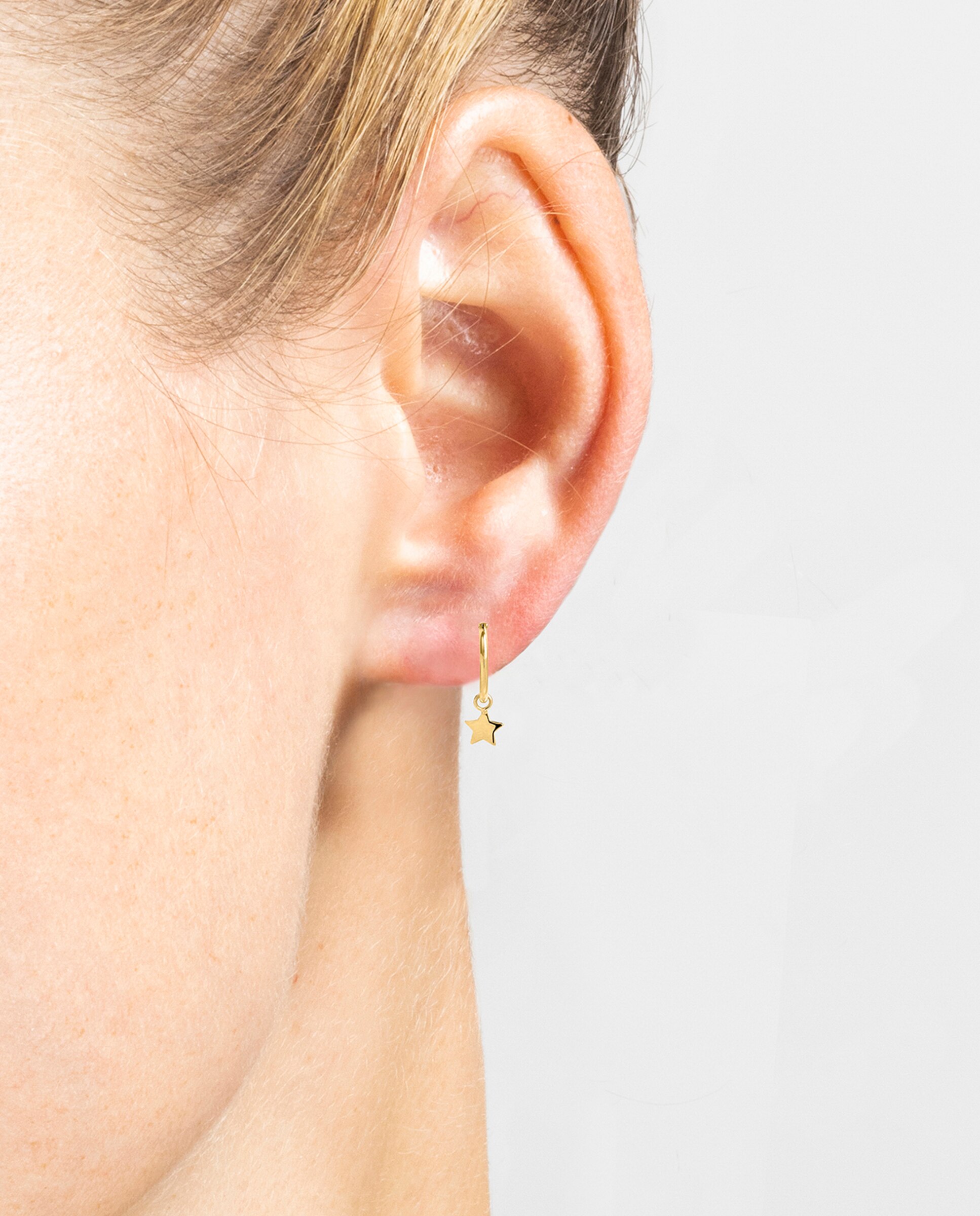 Brincos Essential de Prata de Lei 925 com Acabamento em Ouro Amarelo de 18 Quilates Prata-4
