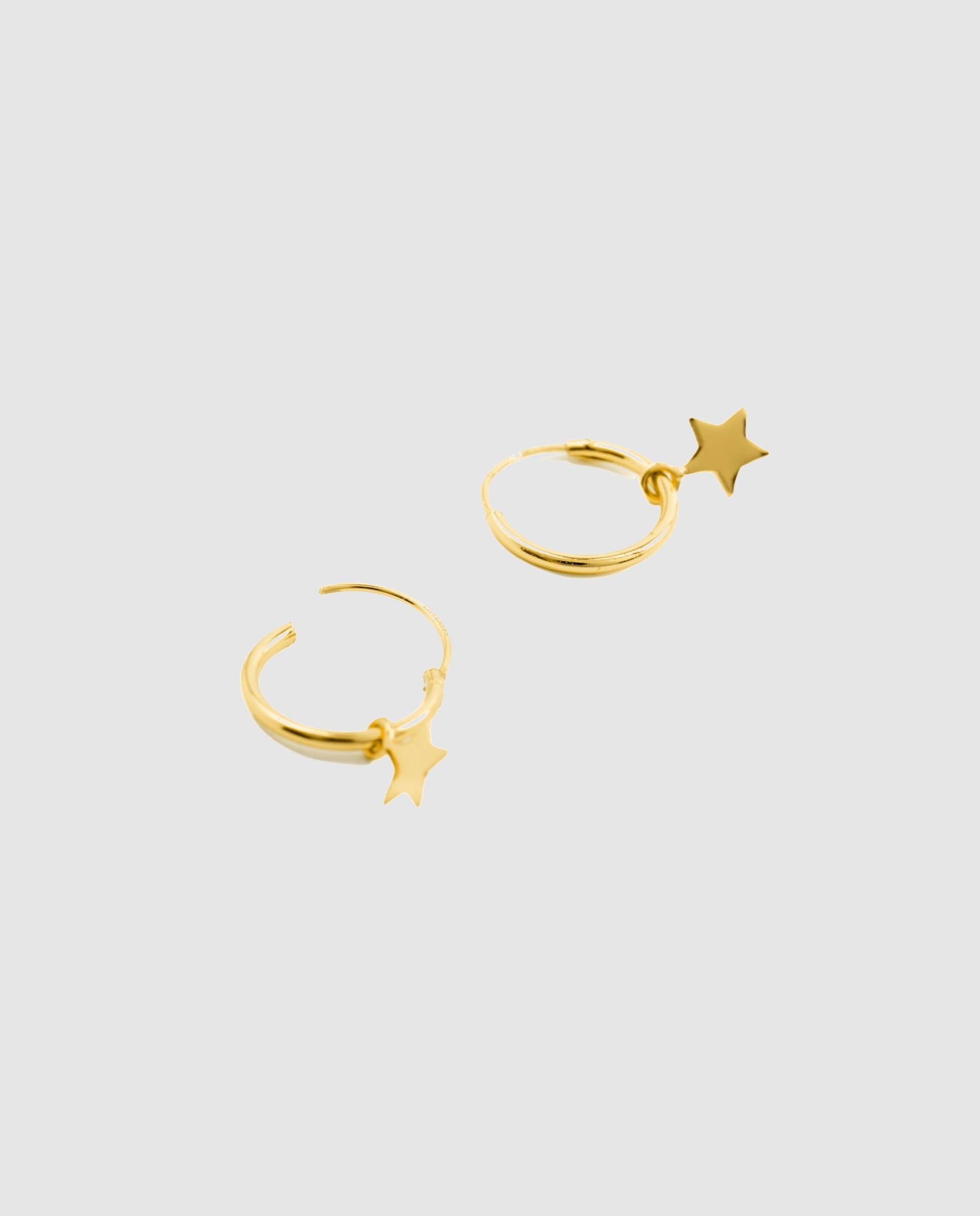 Brincos Essential de Prata de Lei 925 com Acabamento em Ouro Amarelo de 18 Quilates Prata-6