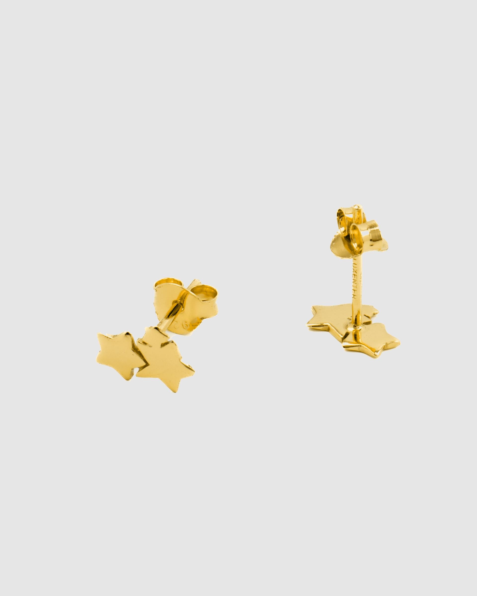 Brincos Essential de Prata de Lei 925 com Acabamento em Ouro Amarelo de 18 Quilates Amarelo-4