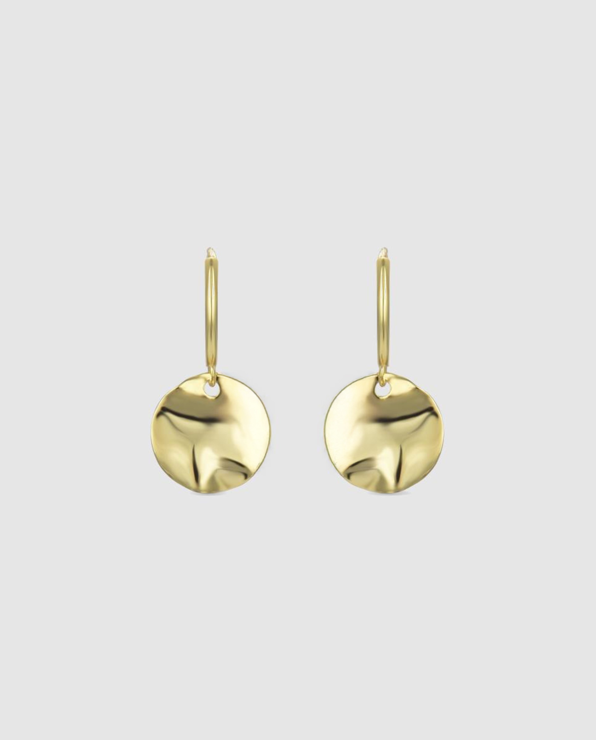 Brincos Essential de Prata de Lei 925 com Acabamento em Ouro Amarelo de 18 Quilates Dourado-1