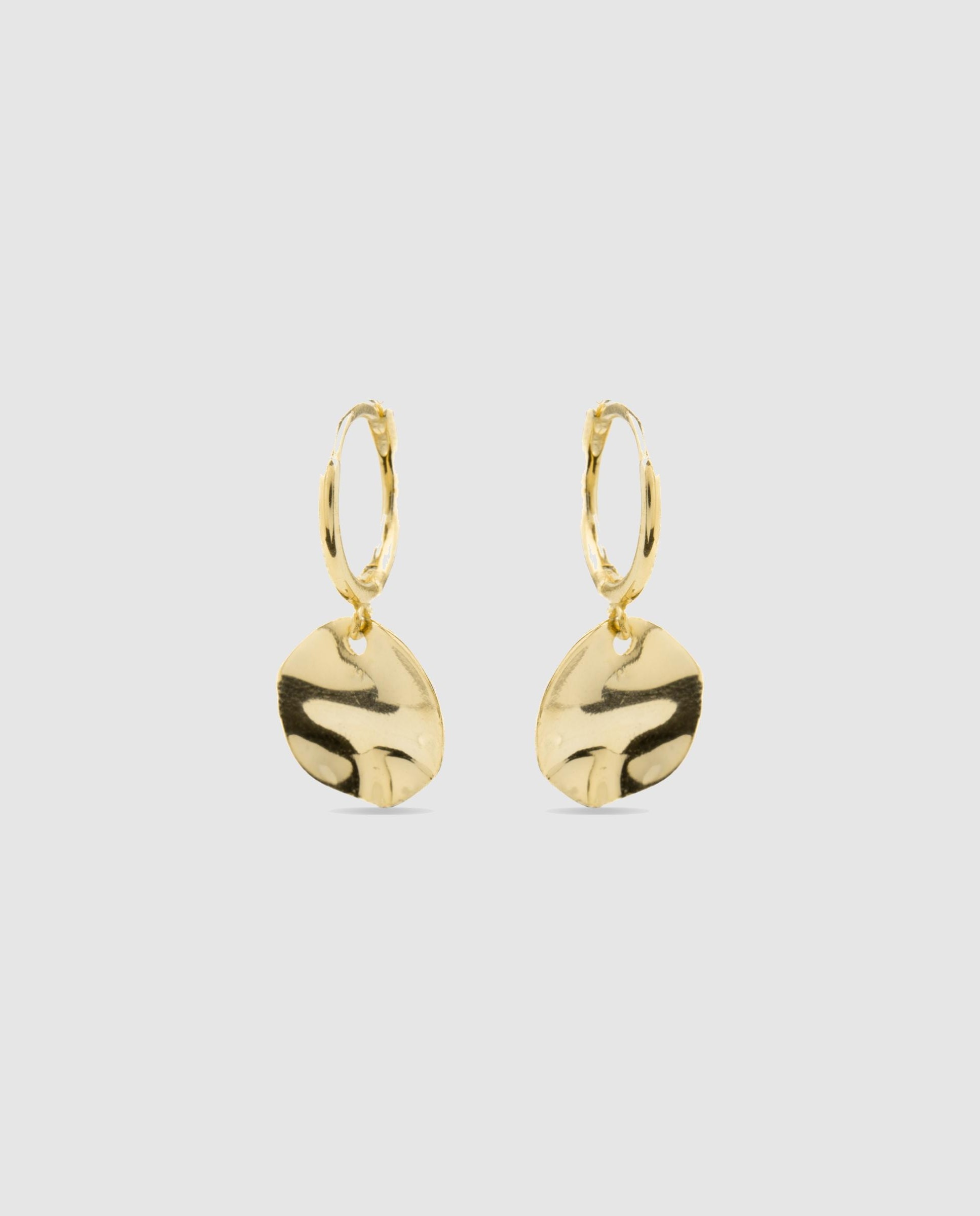 Brincos Essential de Prata de Lei 925 com Acabamento em Ouro Amarelo de 18 Quilates Dourado-3