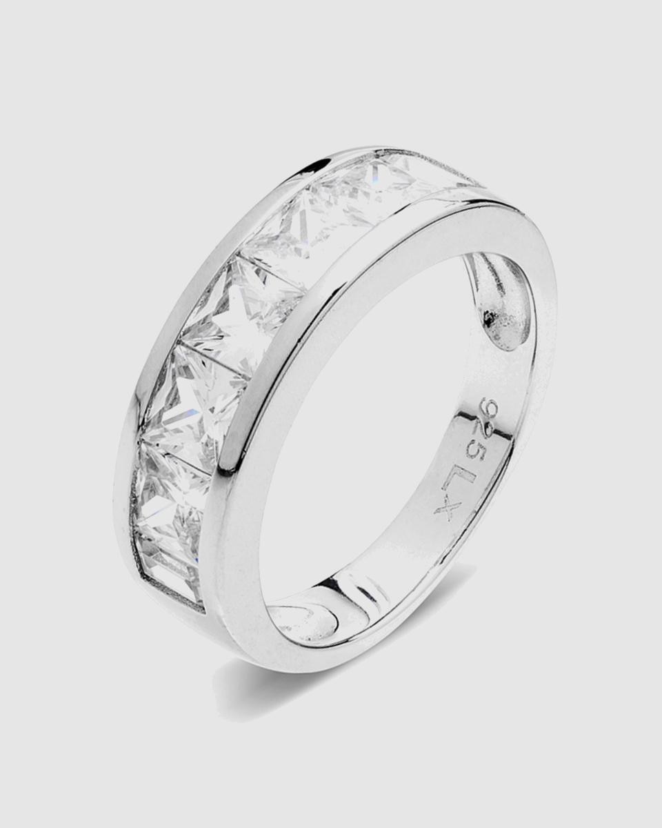 Imagem 0 de Anel Momentos para Brilhar com Acabamento em Ródio e Zirconita Brilhante