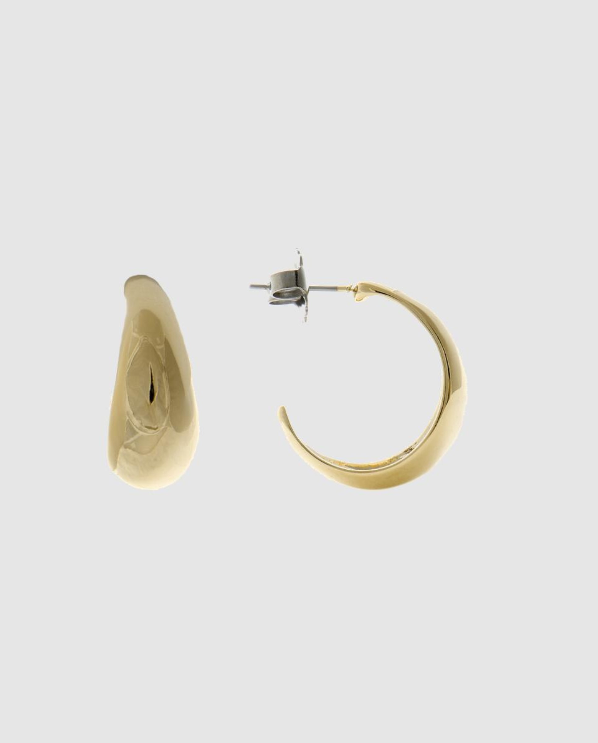 Brincos Basic com Acabamentos em Ouro Amarelo de 18 Quilates Dourado-1