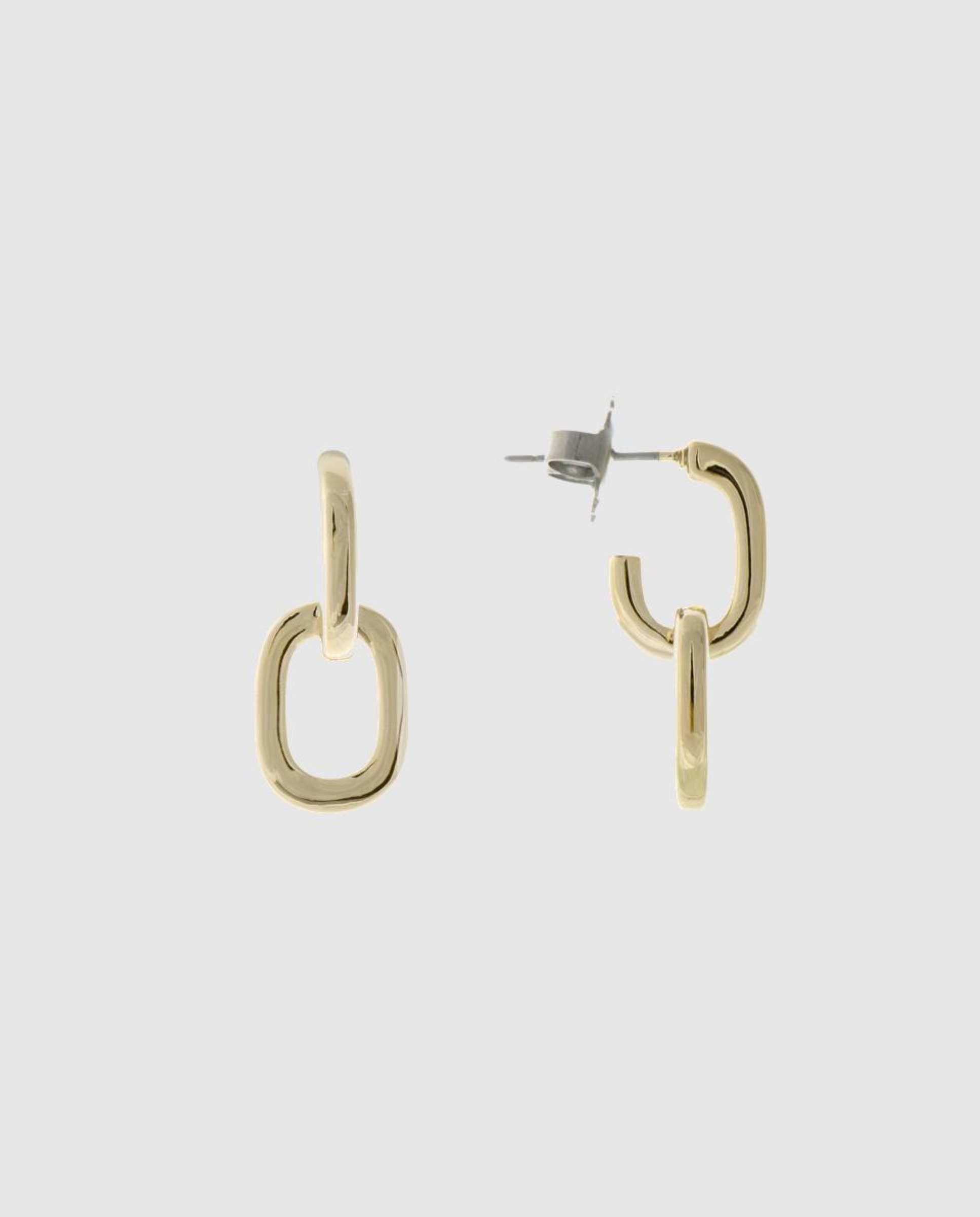 Brincos Basic Acabados em Ouro Amarelo de 18 Quilates Dourado-1