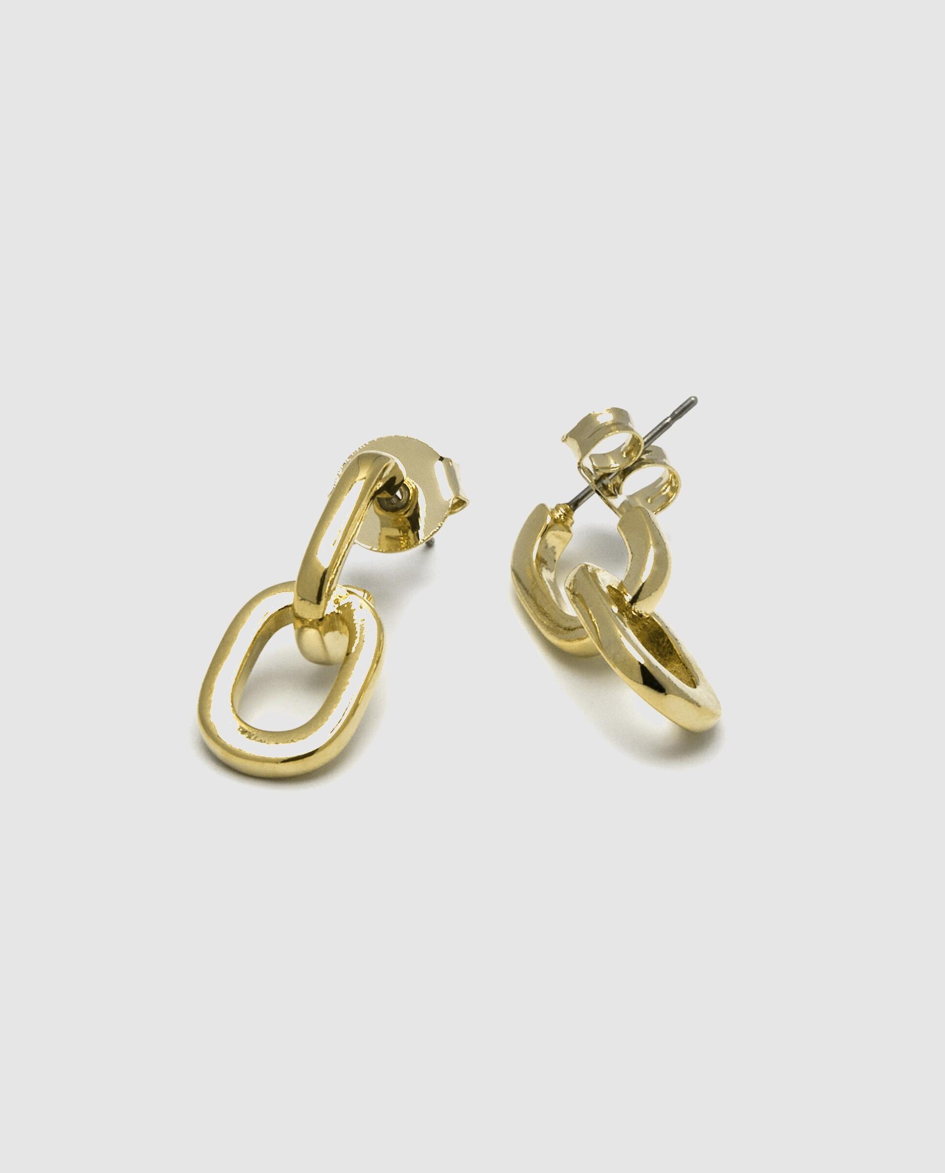 Brincos Basic Acabados em Ouro Amarelo de 18 Quilates Dourado-5