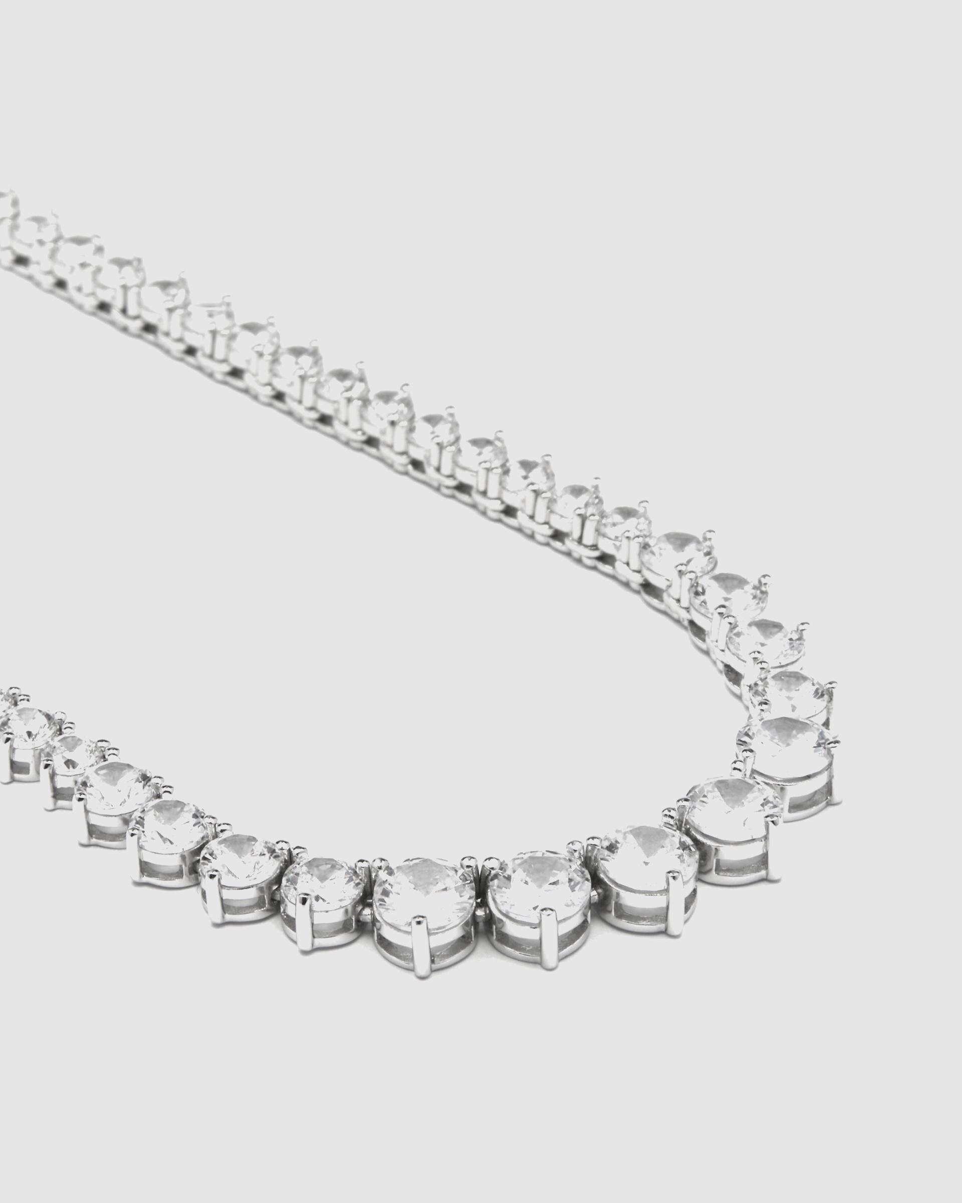 Colar Momentos para Brilhar de Prata de Lei 925 com Acabamento em Ródio e Zirconita Brilhante Prata-6