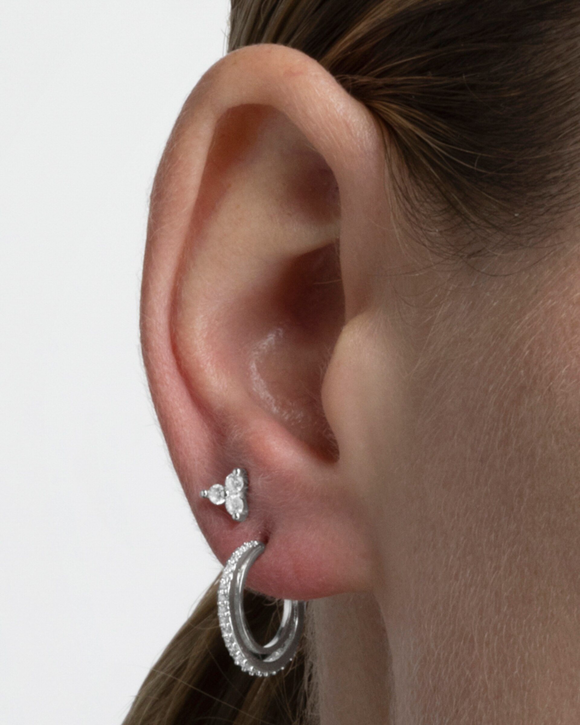Piercing Personalizável de Prata de Lei 925 com Acabamento em Ródio e Zirconita Brilhante Prata-4