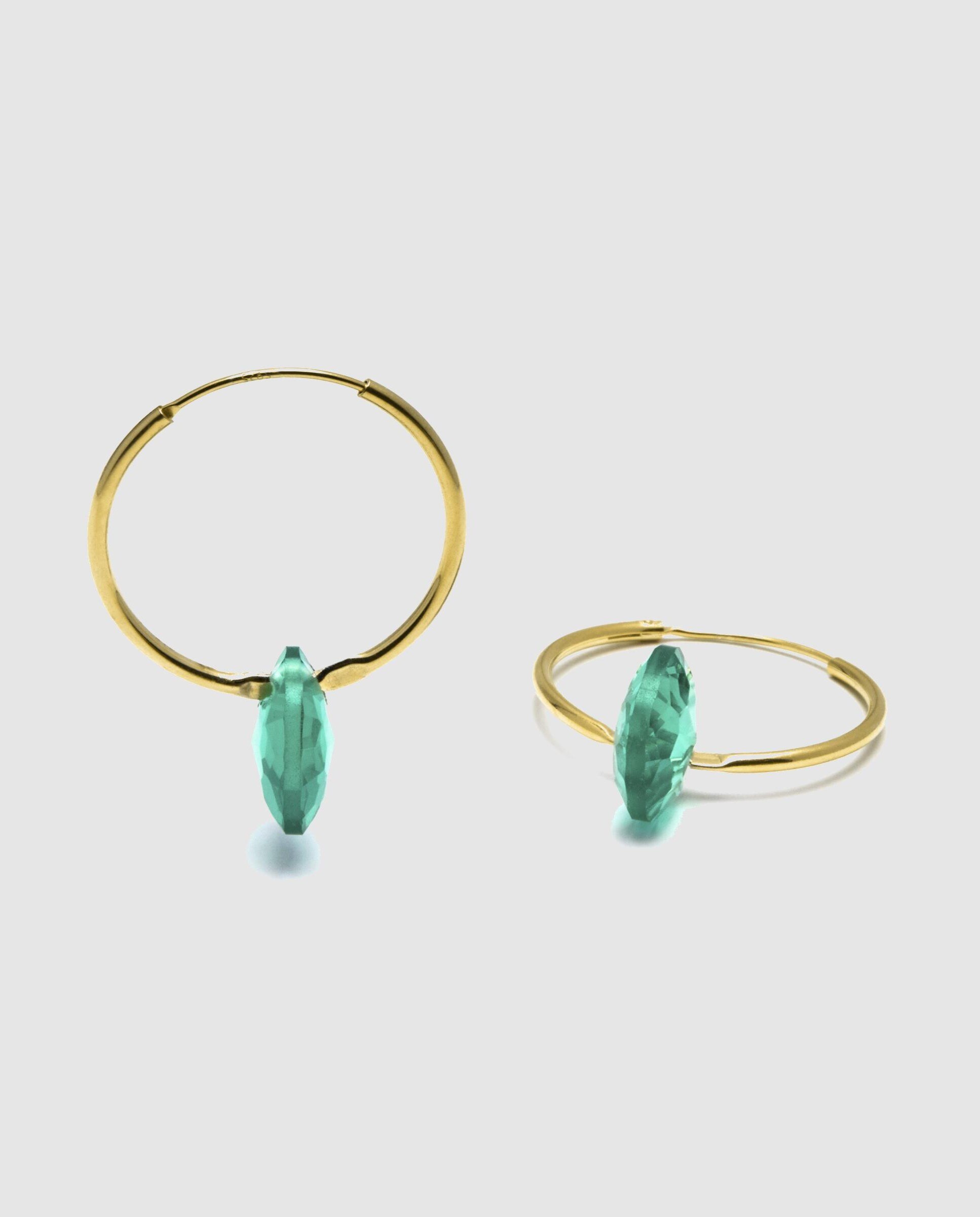 Brincos de Aro Atelier de Prata de Lei 925 com Acabamentos em Ouro de 18 Quilates com Quartzo Hidrotermal Verde Roxo-6