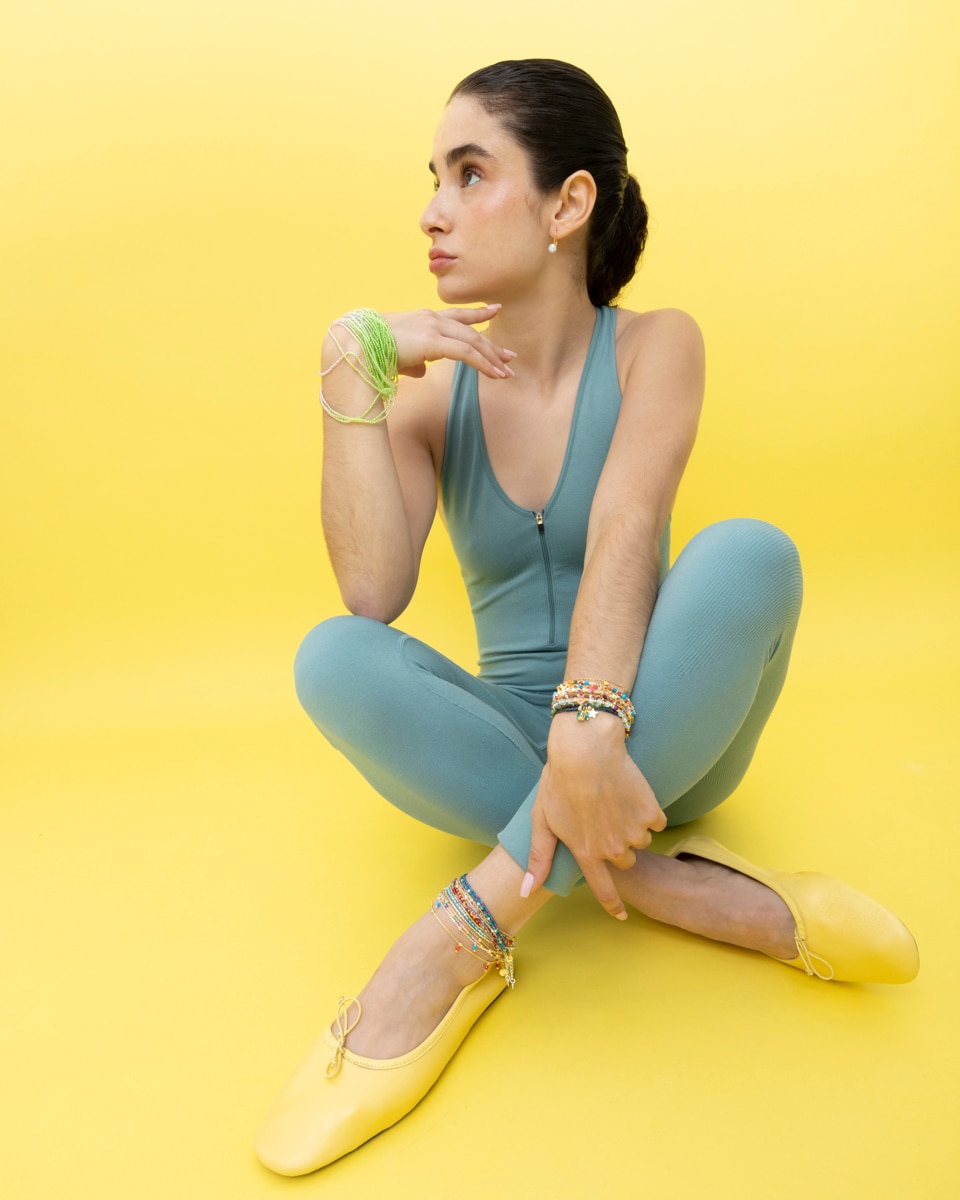 Pulseira de Corrente África Acabada em Ouro Amarelo 18 Quilates com Cristal Verde Verde-3