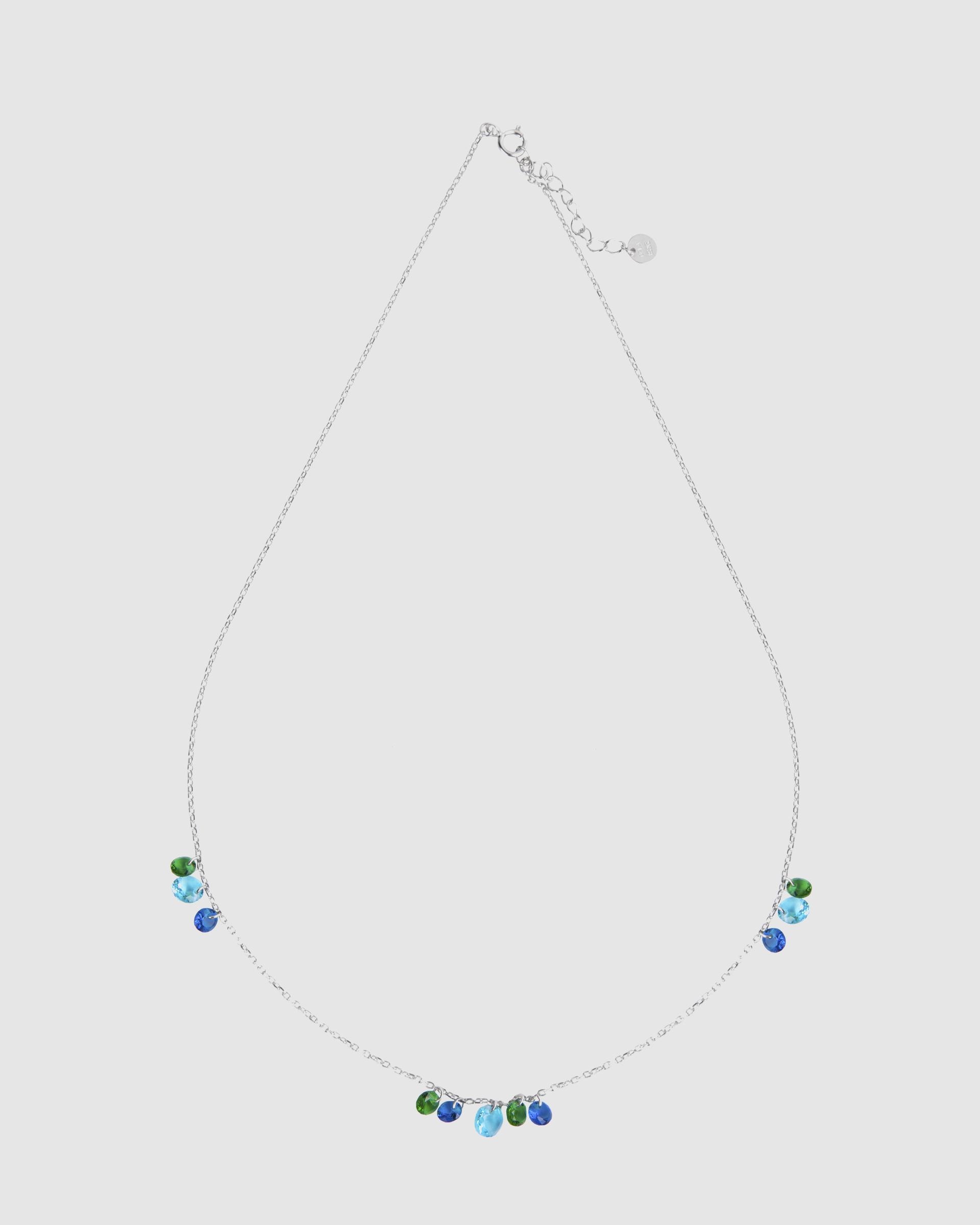 Colar Pide Un Deseo de Prata de Lei 925 com Acabamento em Ródio e Zirconita Multicolor Multicolor-3