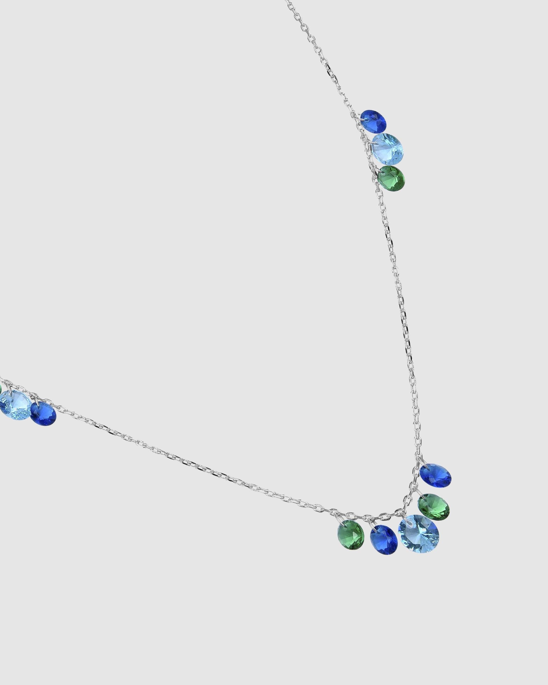 Colar Pide Un Deseo de Prata de Lei 925 com Acabamento em Ródio e Zirconita Multicolor Multicolor-5