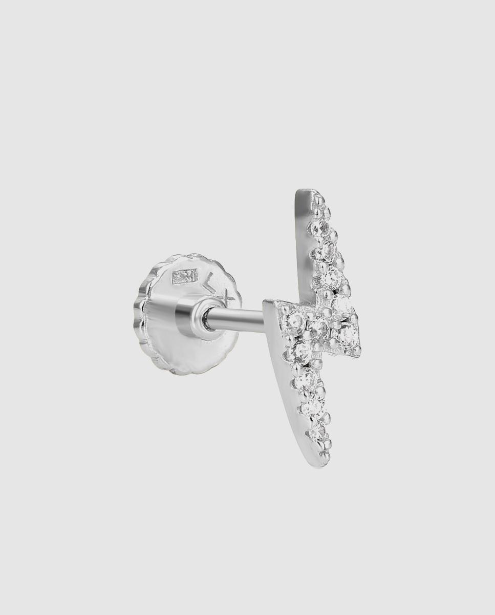 Piercing Personalizável de Prata de Lei 925 com Acabamento em Ródio e Zirconita Brilhante Prata-1