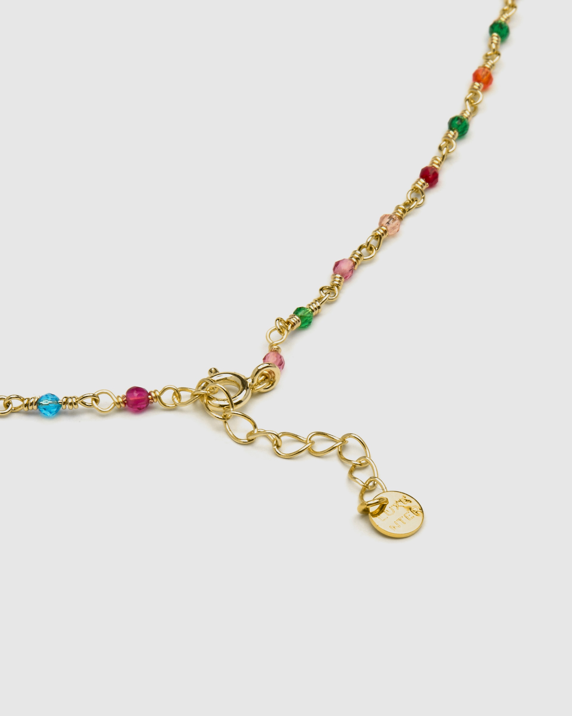 Colar Atelier de Prata de Lei 925 com Acabamento em Ouro Amarelo de 18 Quilates e Zirconita Multicolor Ouro-5