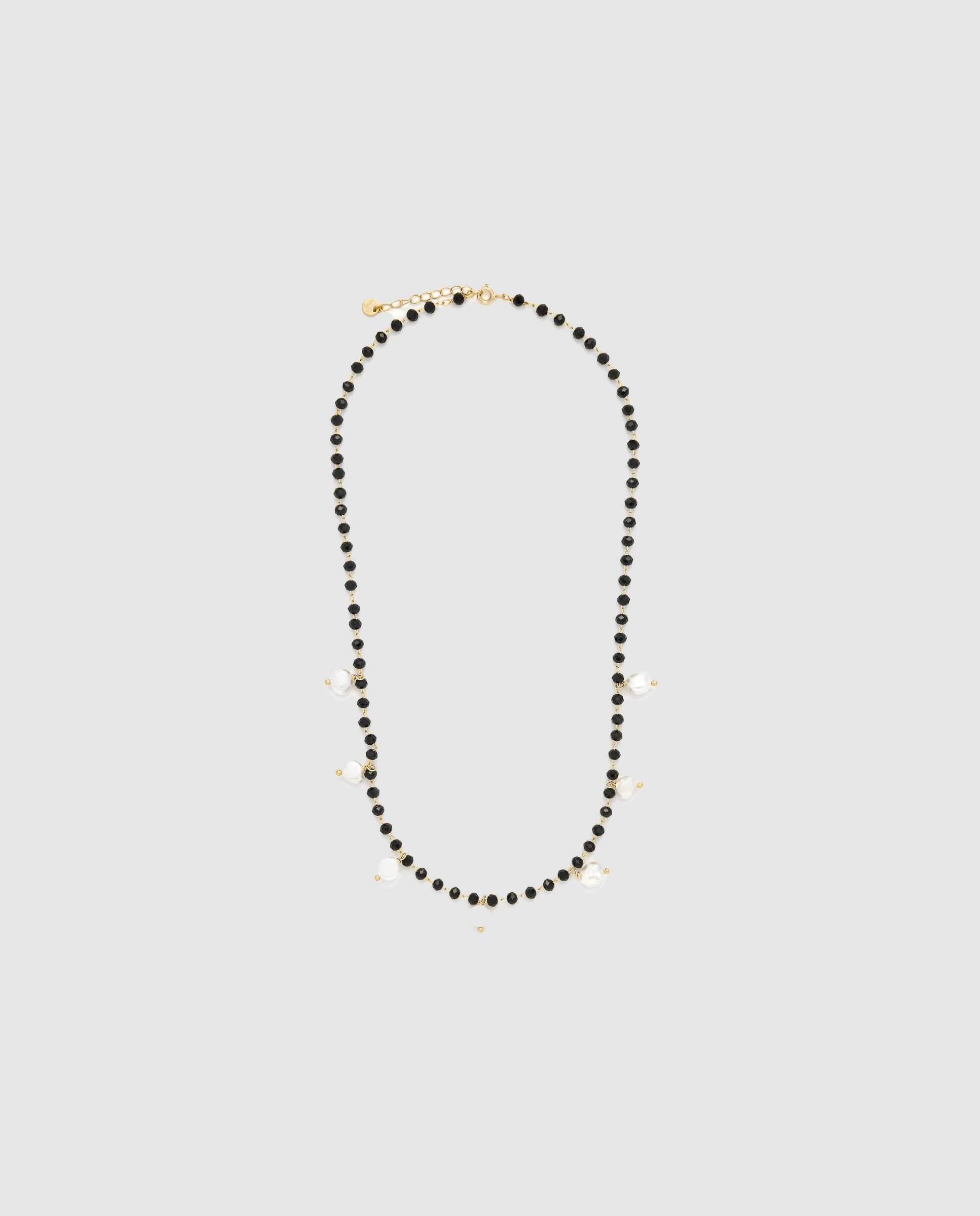 Colar Pide Un Deseo de Prata de Lei 925 com Acabamento em Ouro Amarelo de 18 Quilates e Pérola Branca Ouro-2