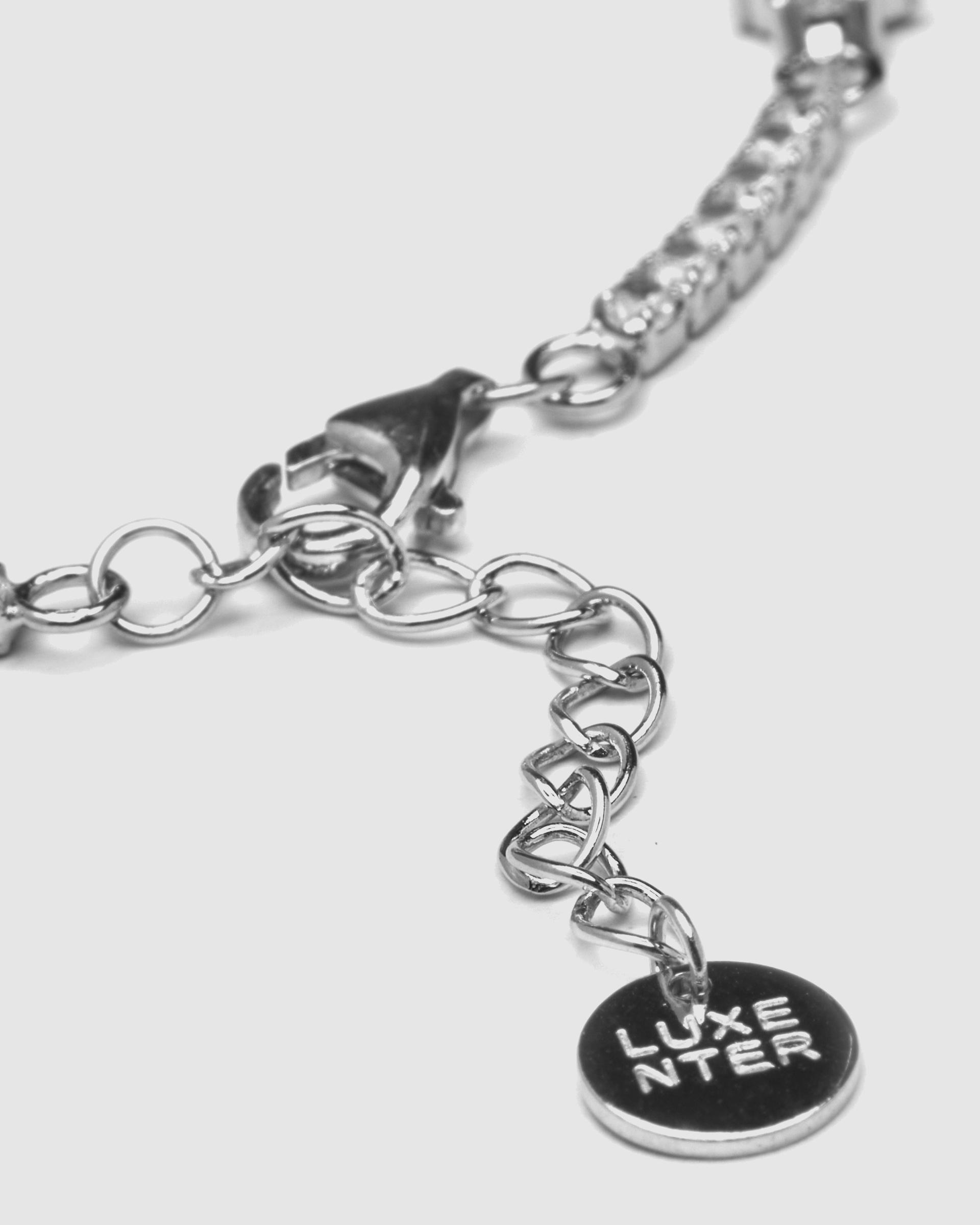 Pulseira de Corrente Momentos para Brilhar de Prata de Lei 925 Acabada em Ródio com Zirconita Brilhante Prata brilhante / Transparente-6
