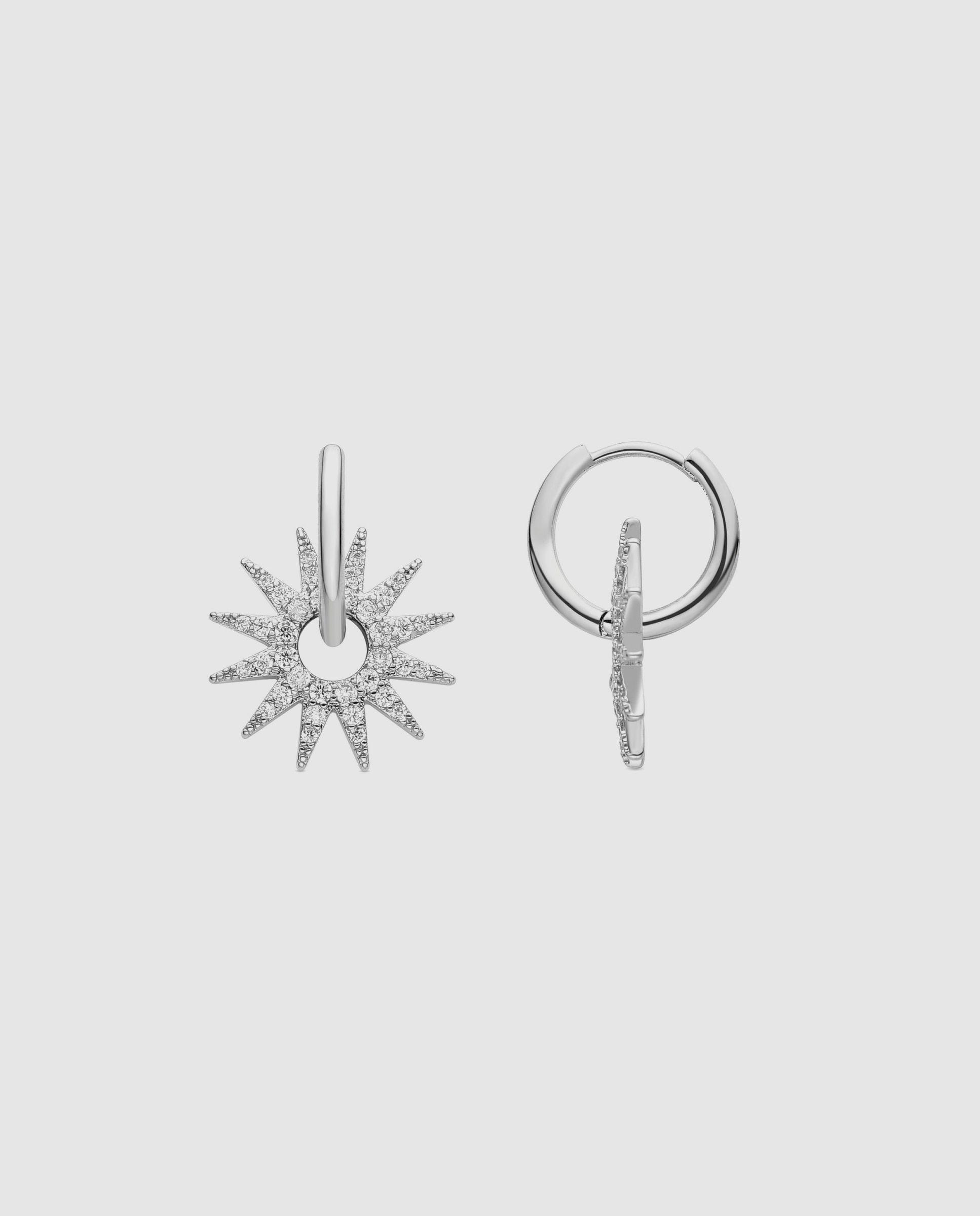 Brincos de Argola Basic com Acabamento em Ródio Prata-1