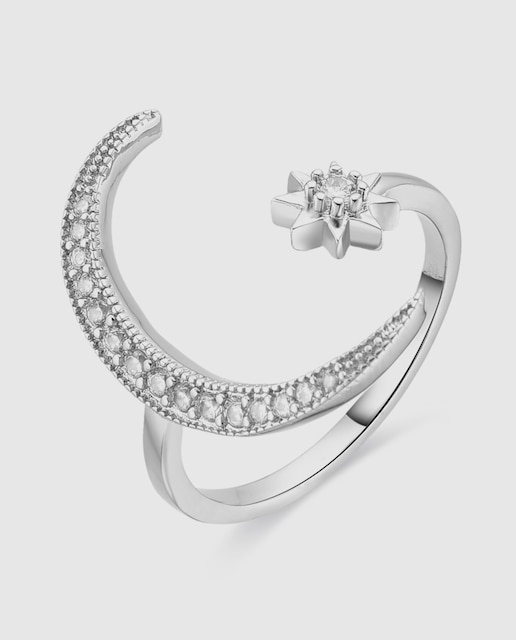 Imagem 0 de Anel Basic com Acabamento em Ródio e Zirconita Brilhante