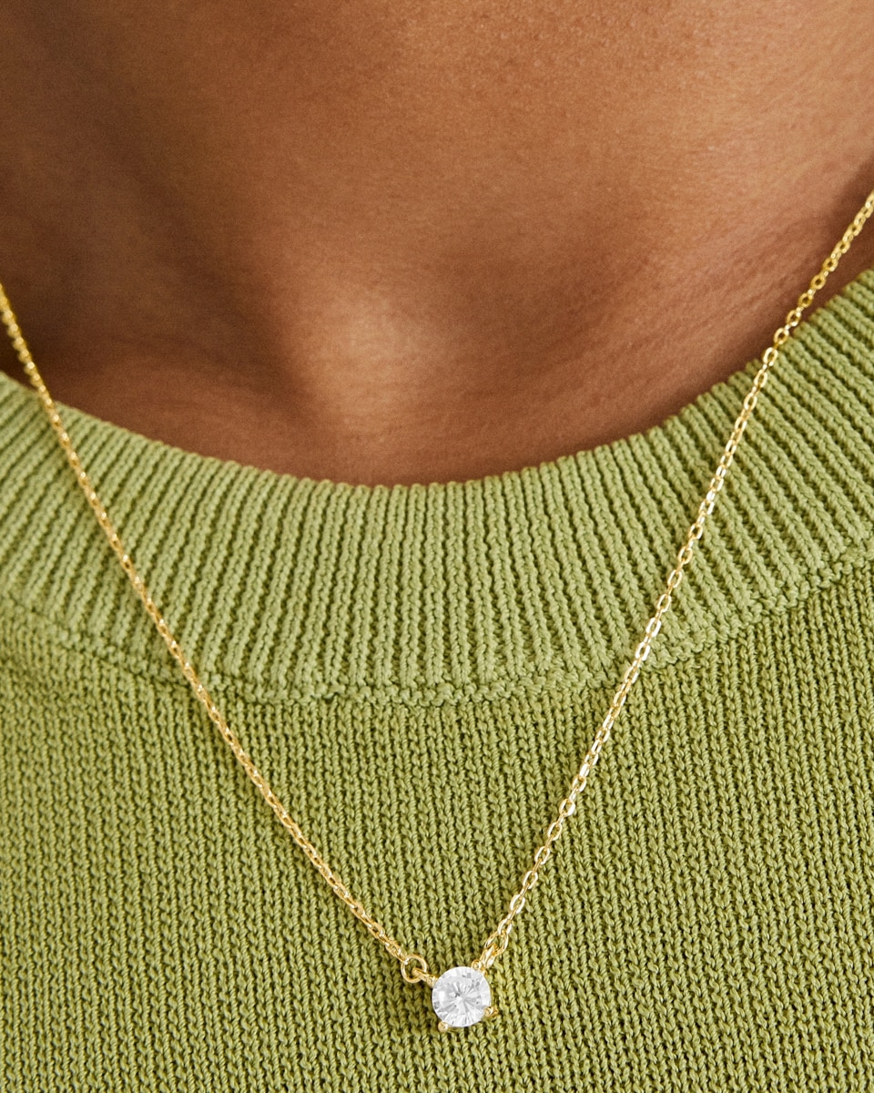 Colar Pide Un Deseo de Prata de Lei 925 com Acabamento em Ouro de 18 Quilates e Zirconita Brilhante Ouro-4