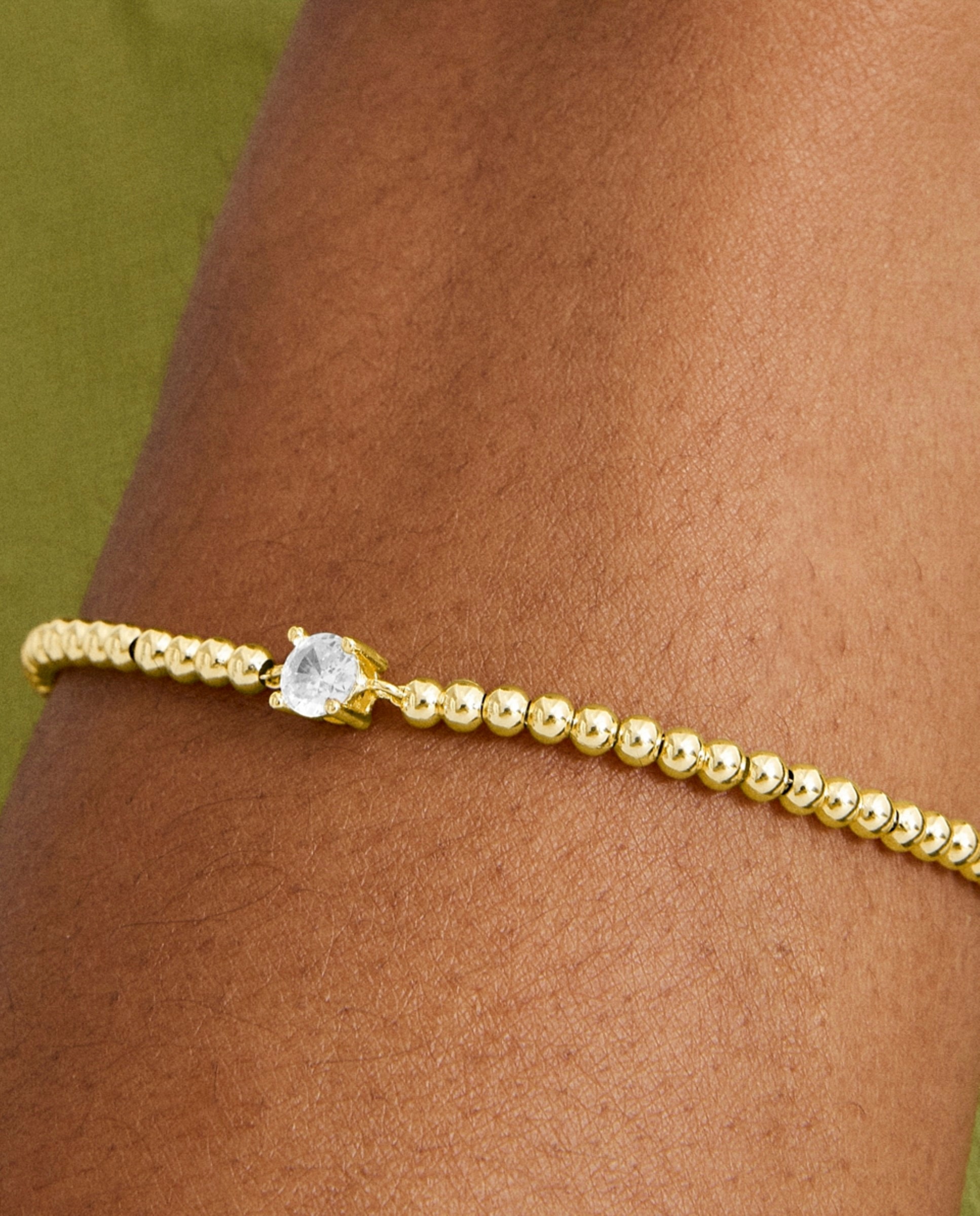 Pulseira Pide Un Deseo de Prata de Lei 925 Acabada de Ouro de 18 Quilates com Zirconita Brilhante Branco-3