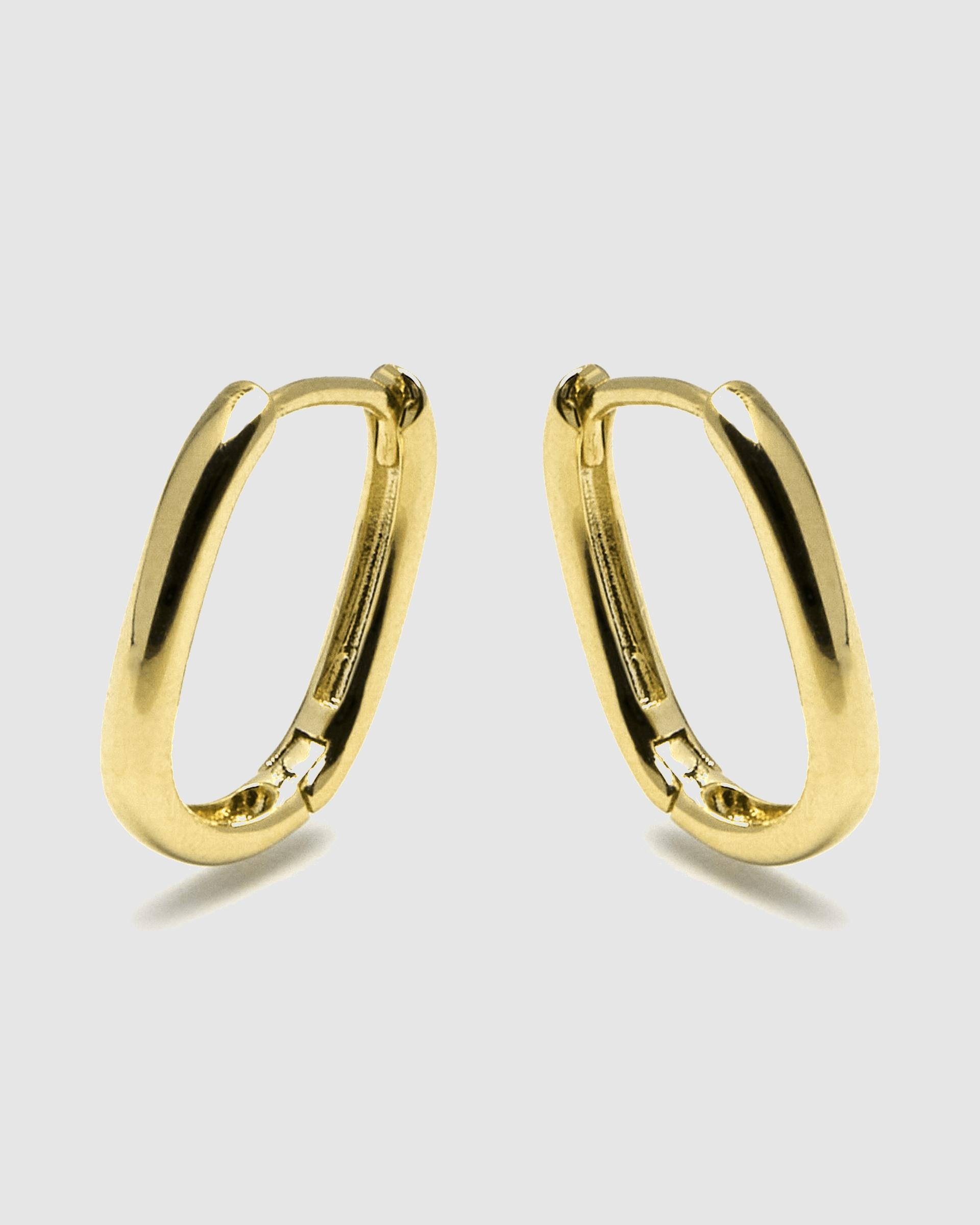 Brincos de Argola Basic Acabados em Ouro de 18 Quilates Ouro-3