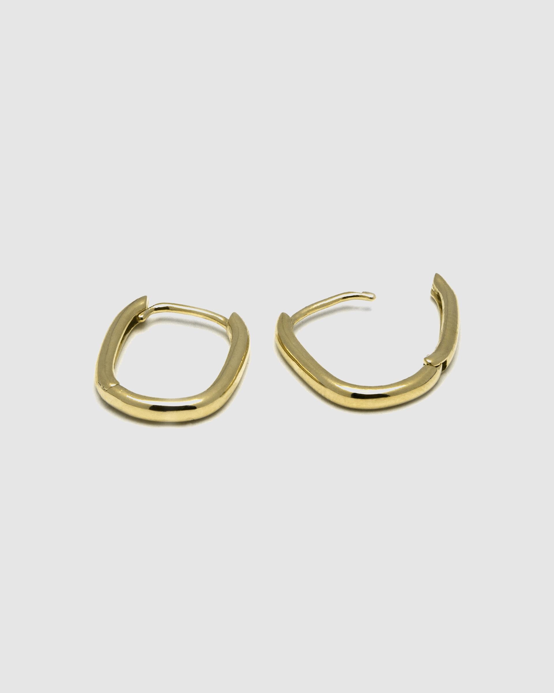 Brincos de Argola Basic Acabados em Ouro de 18 Quilates Ouro-6