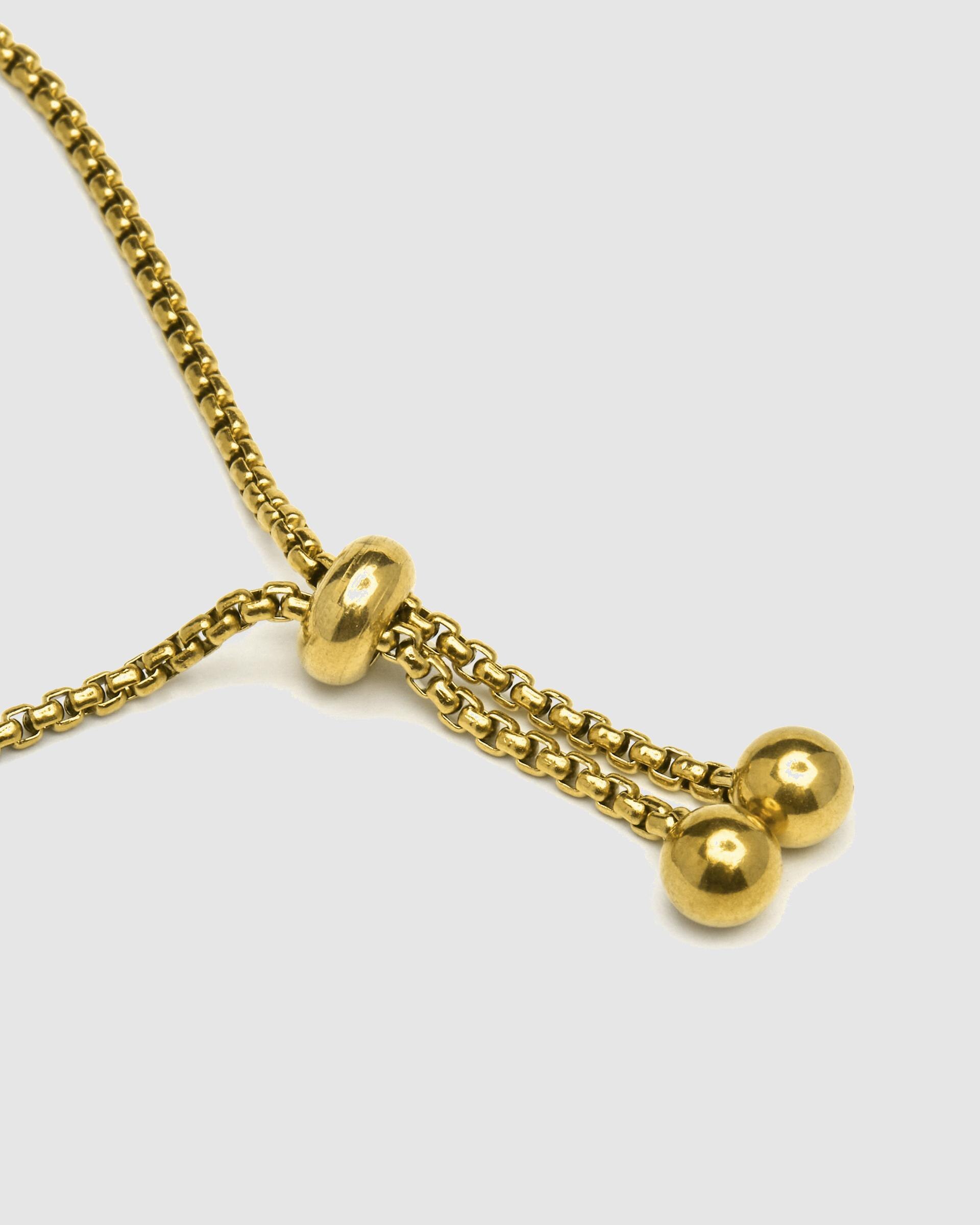 Pulseira com Charms Letras Acabada em Ouro de 18 Quilates com Madrepérola Branca Ouro-6