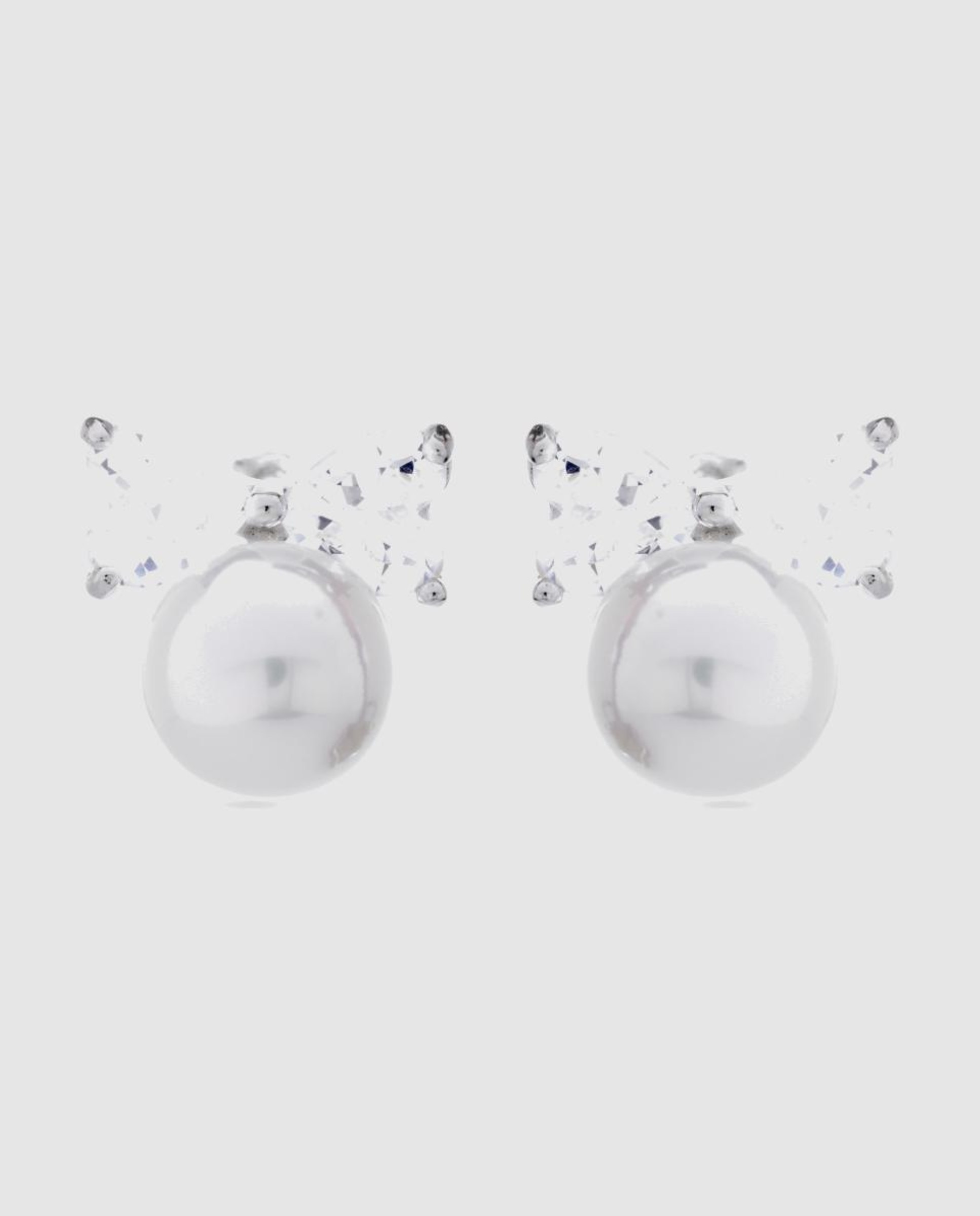 Brincos Essential de Prata de Lei 925 Acabados em Ródio com Pérola Branca Branco-1