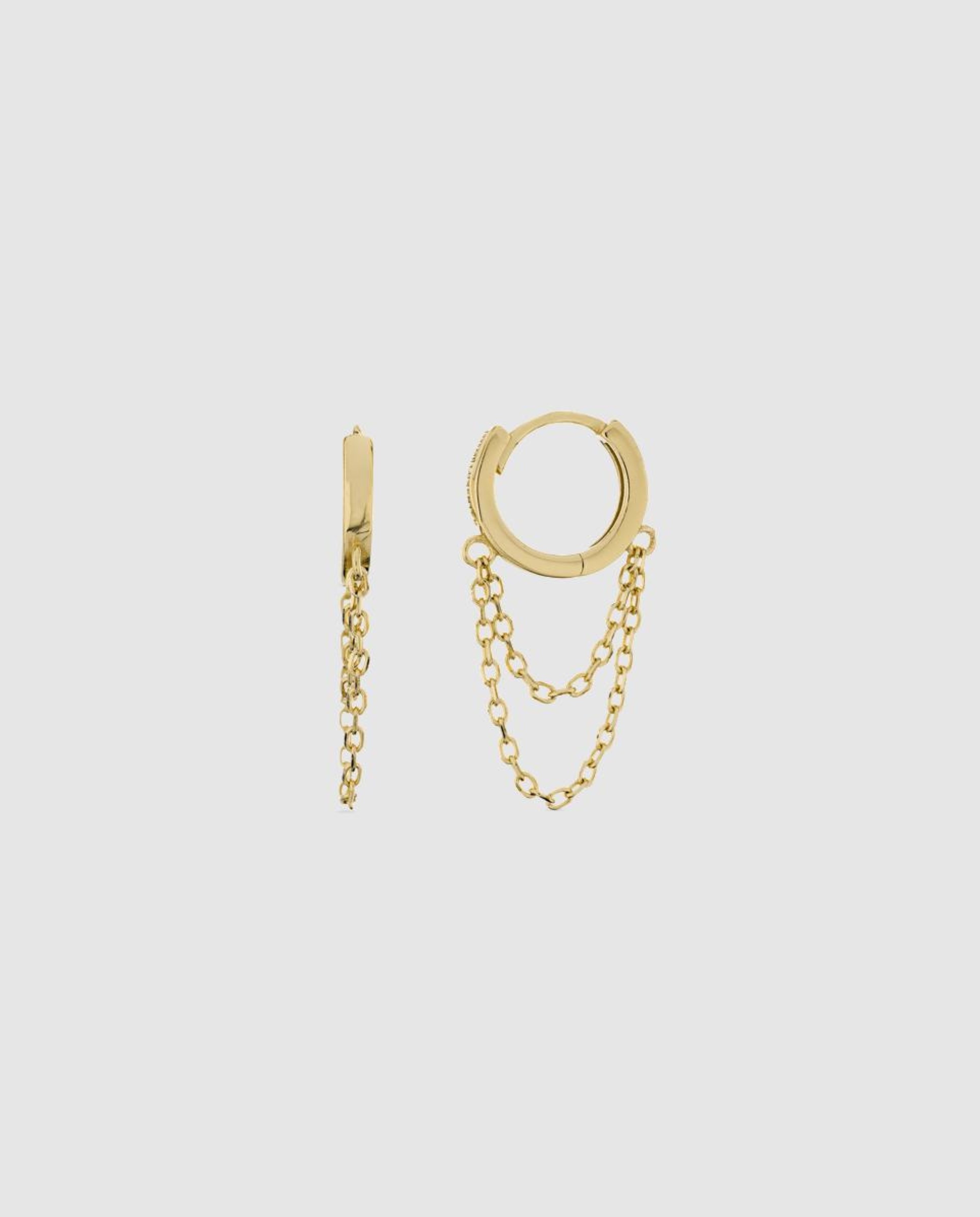 Imagem 0 de Brincos de Argola Essential de Prata de Lei 925 com Acabamento em Ouro de 18 Quilates
