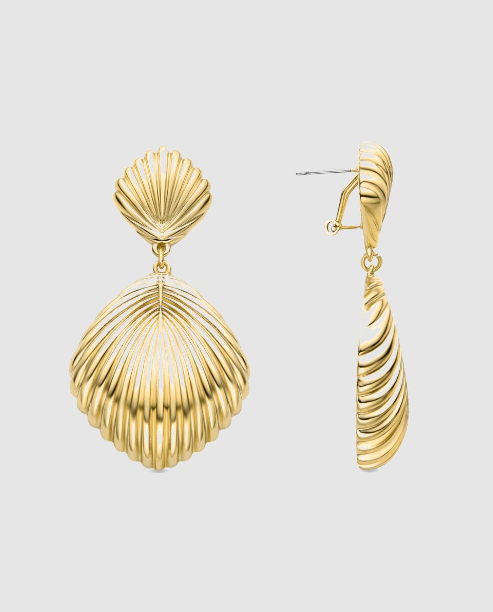 Brincos África com Acabamentos em Ouro Amarelo de 18 Quilates Dourado-1