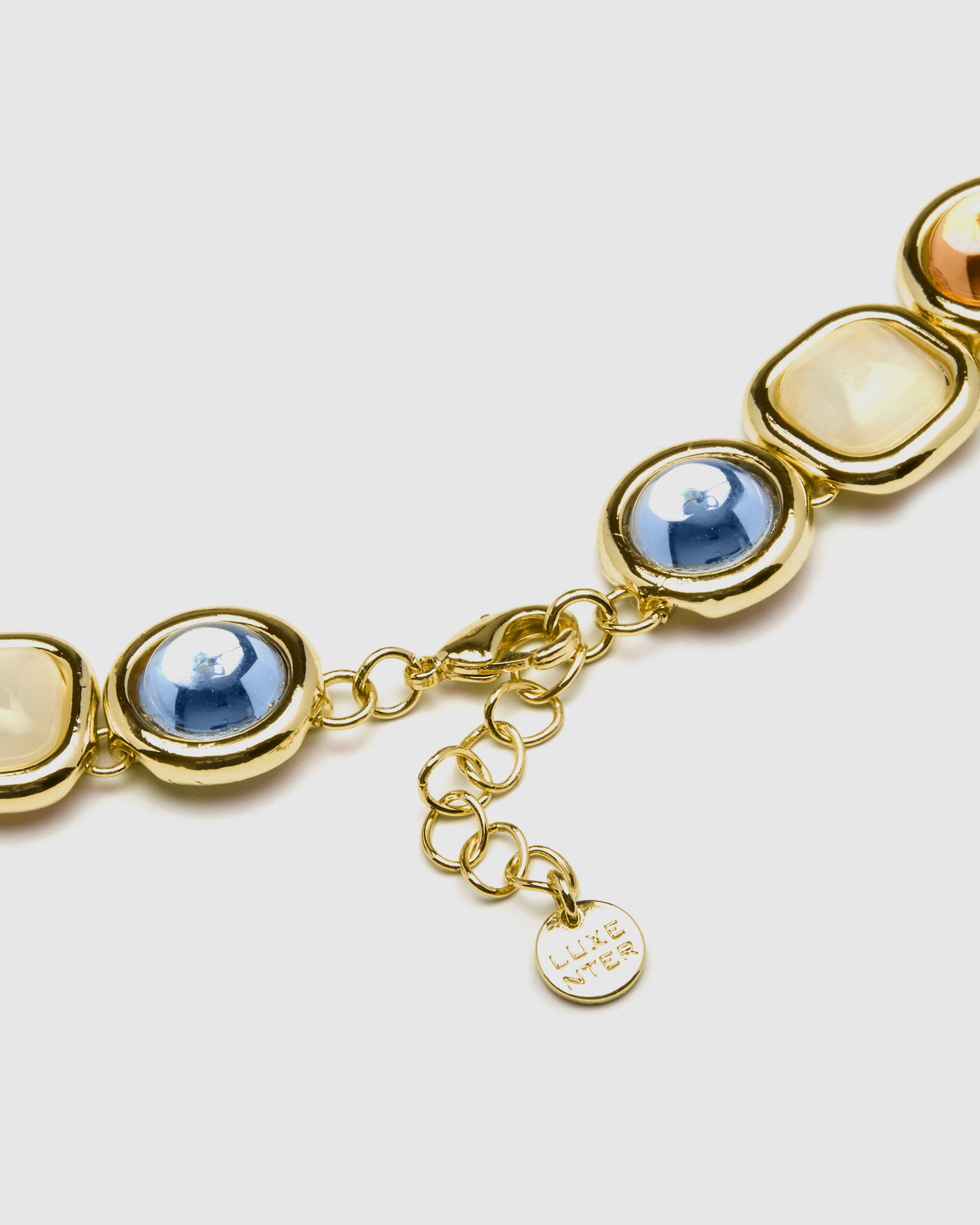 Colar África Acabado em Ouro Amarelo de 18 Quilates com Cristal Multicolor Ouro-5