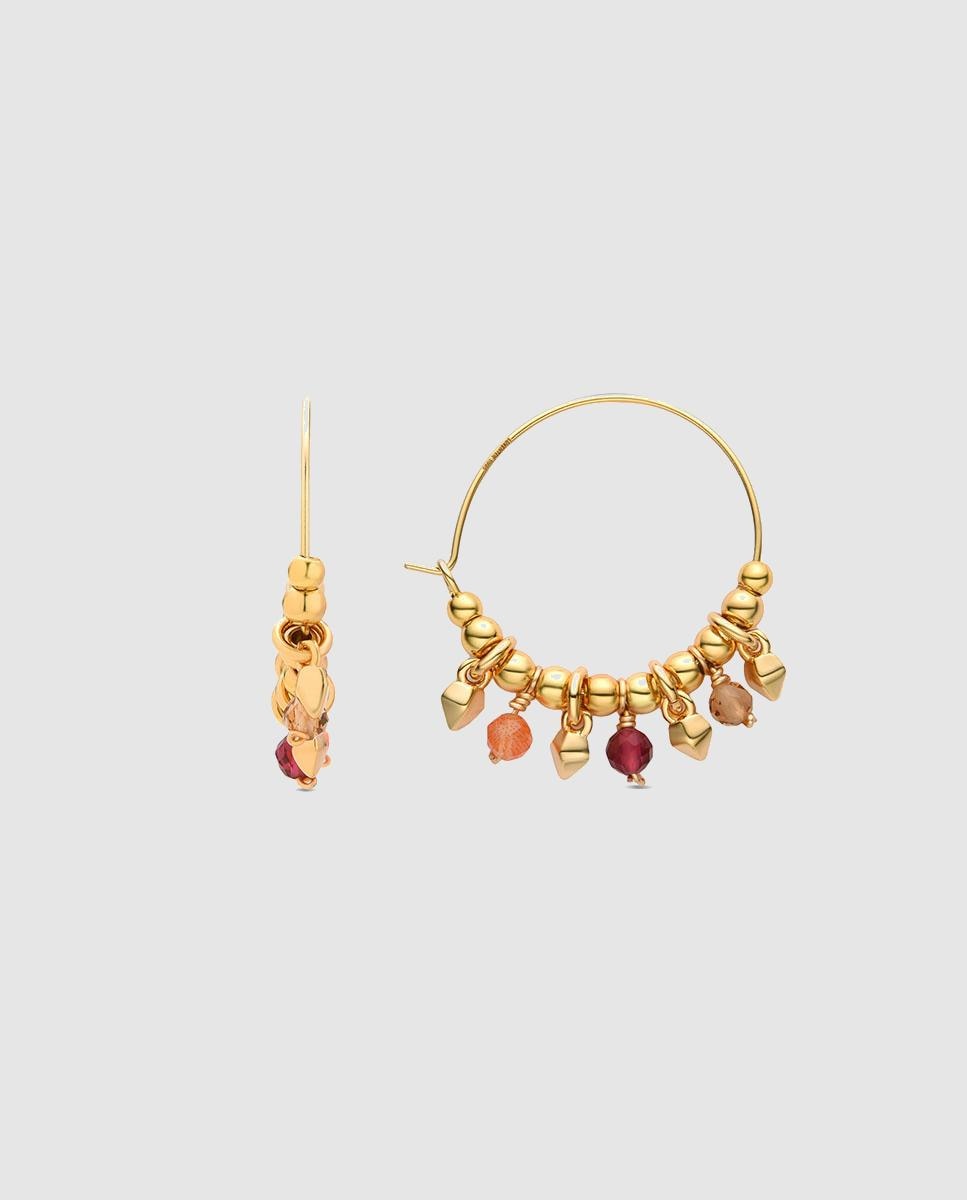 Imagem 0 de Brincos Trendy de Prata de Lei 925 com Acabamento em Ouro de 18 Quilates e Cristal Multicolor